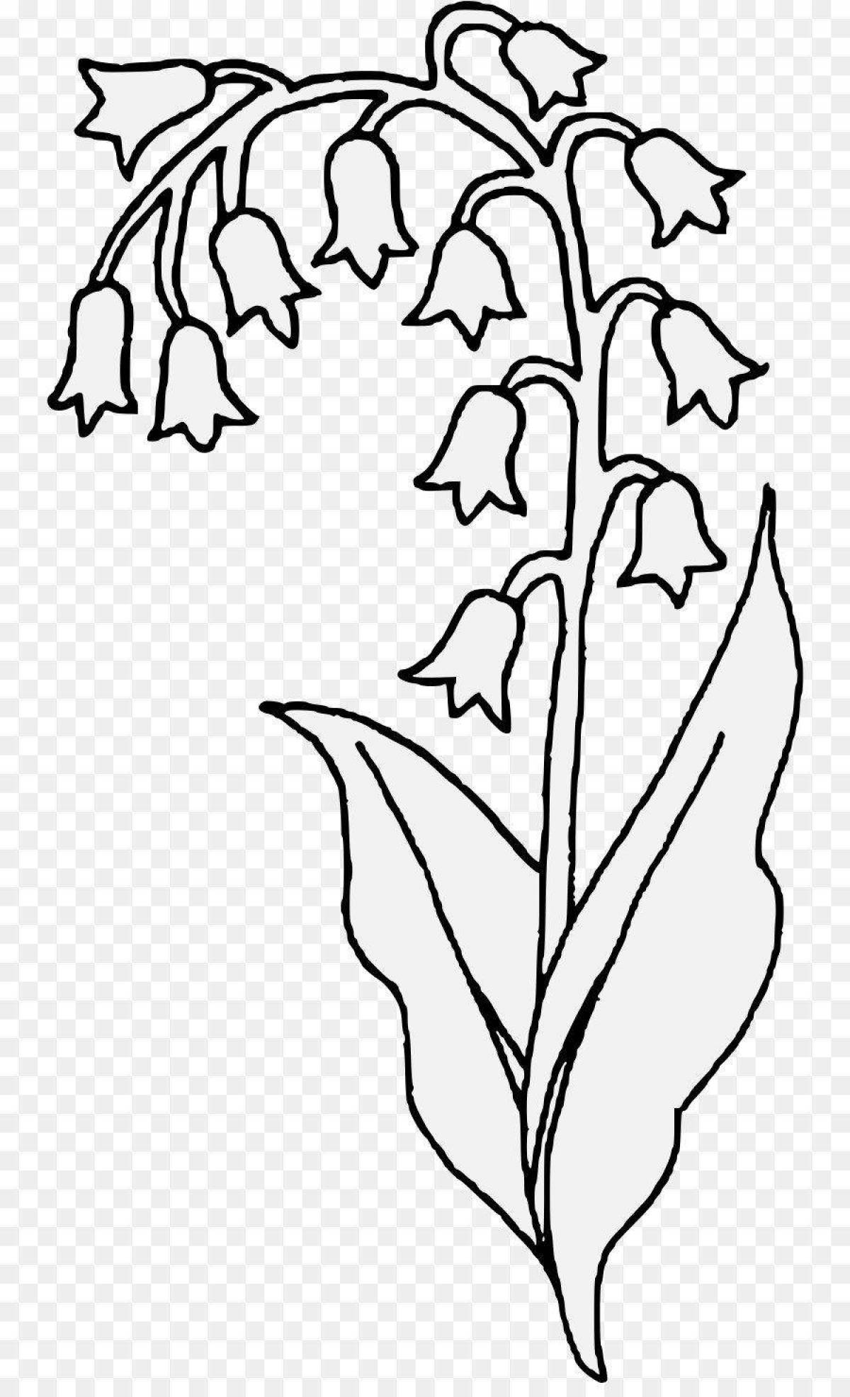 Adorable bluebell flower coloring page