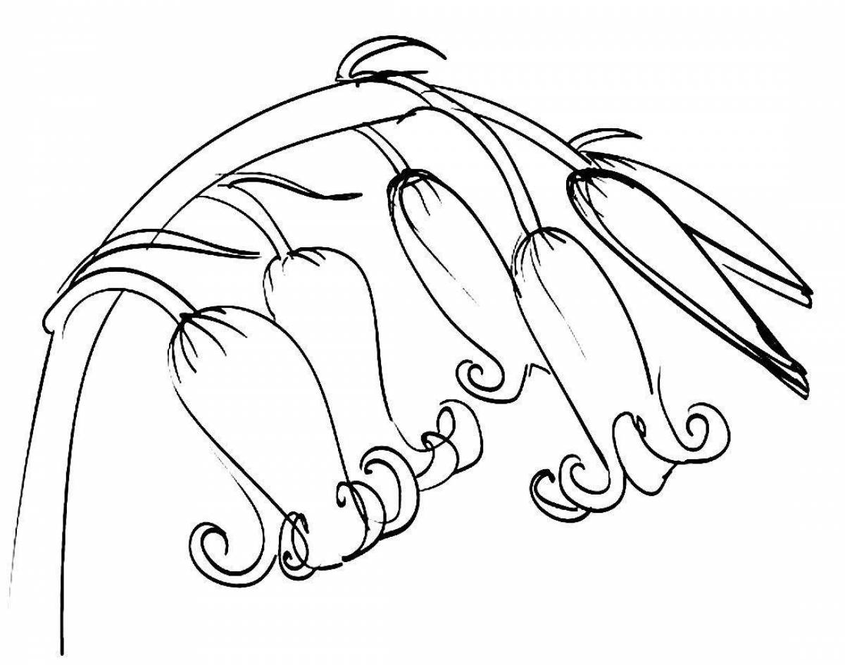 Coloring page stunning flower bell