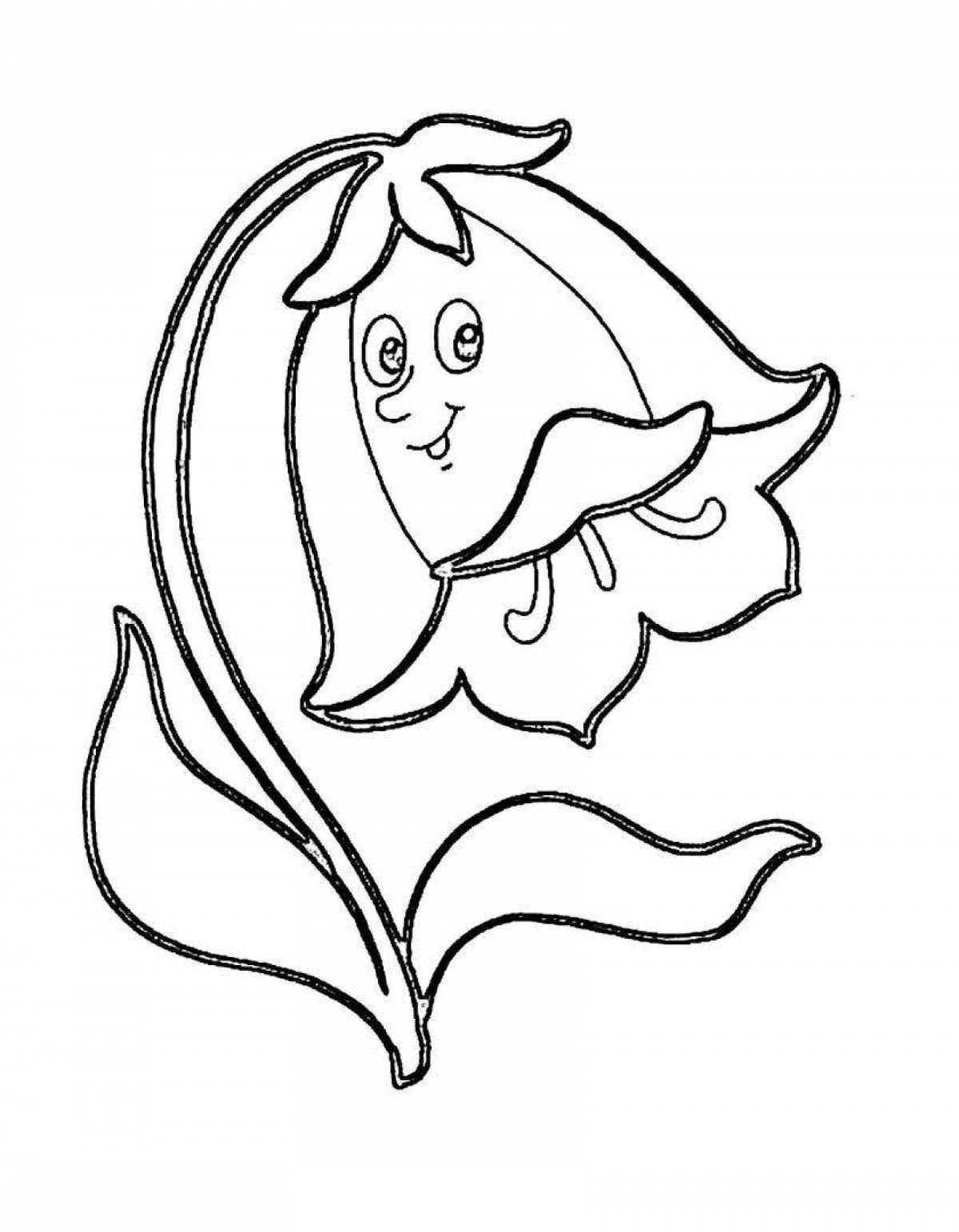 Coloring page amazing flower bell