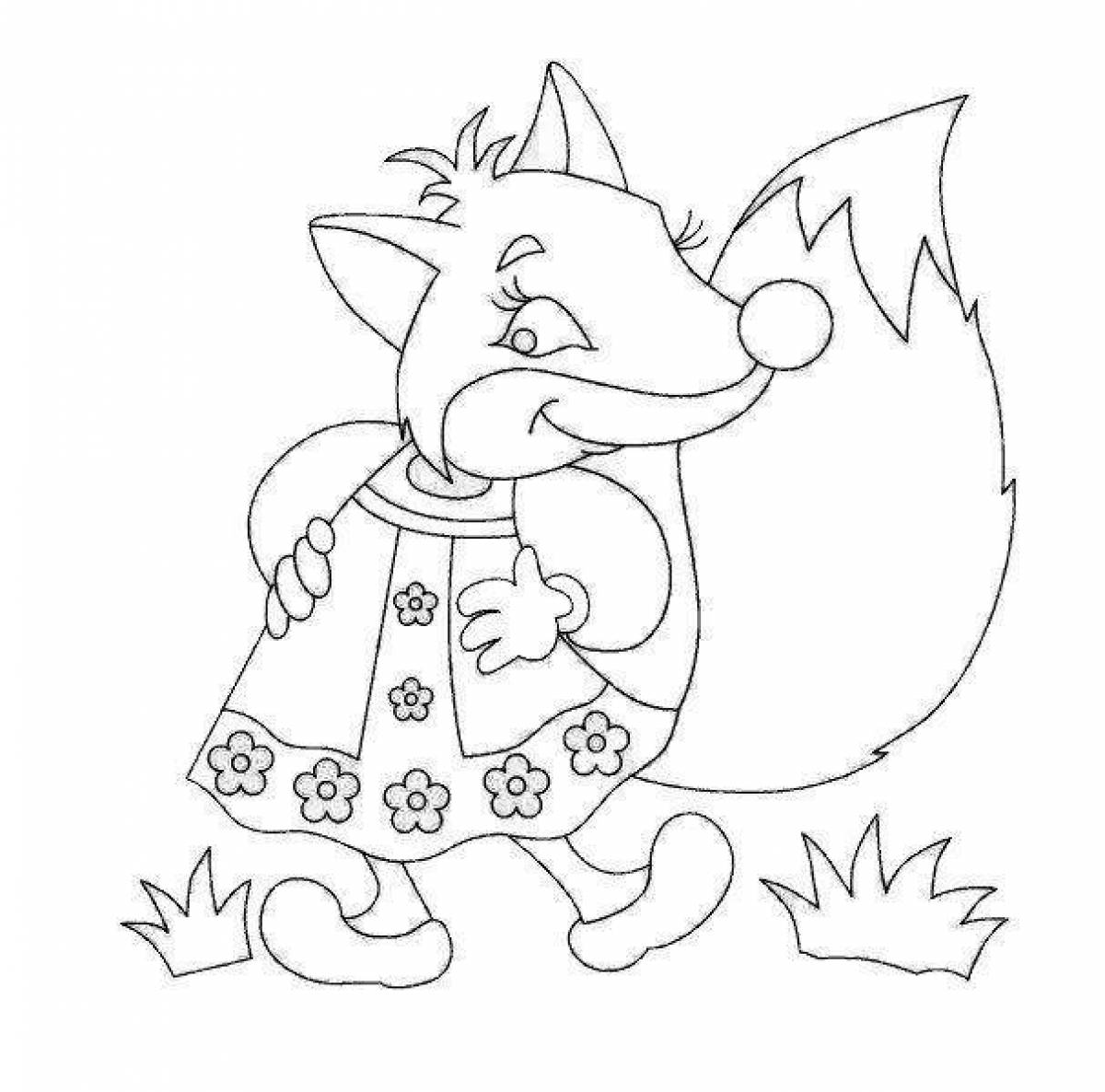Fun fox and rabbit coloring book