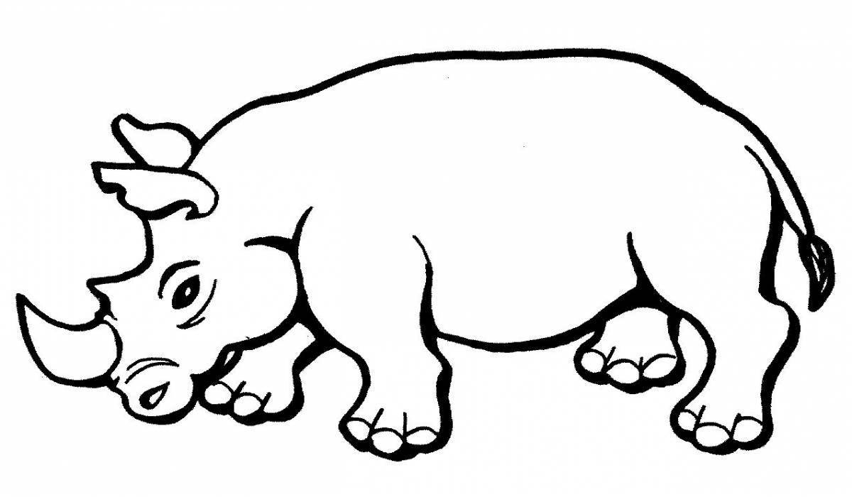 Awesome rhino coloring pages for kids