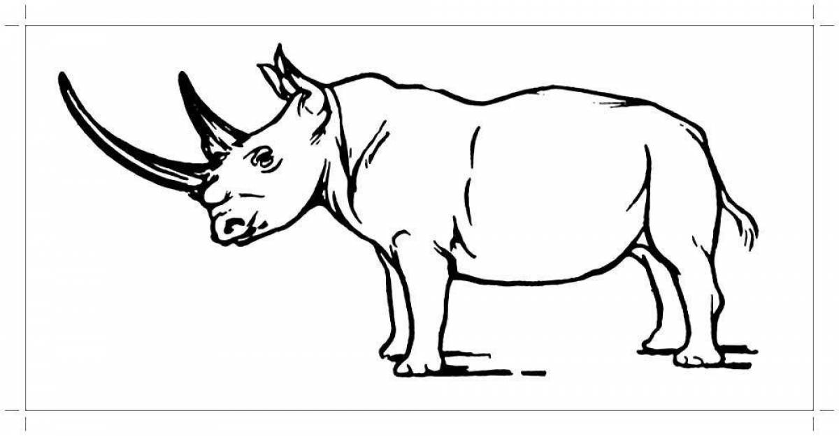 Live rhinoceros coloring pages for kids
