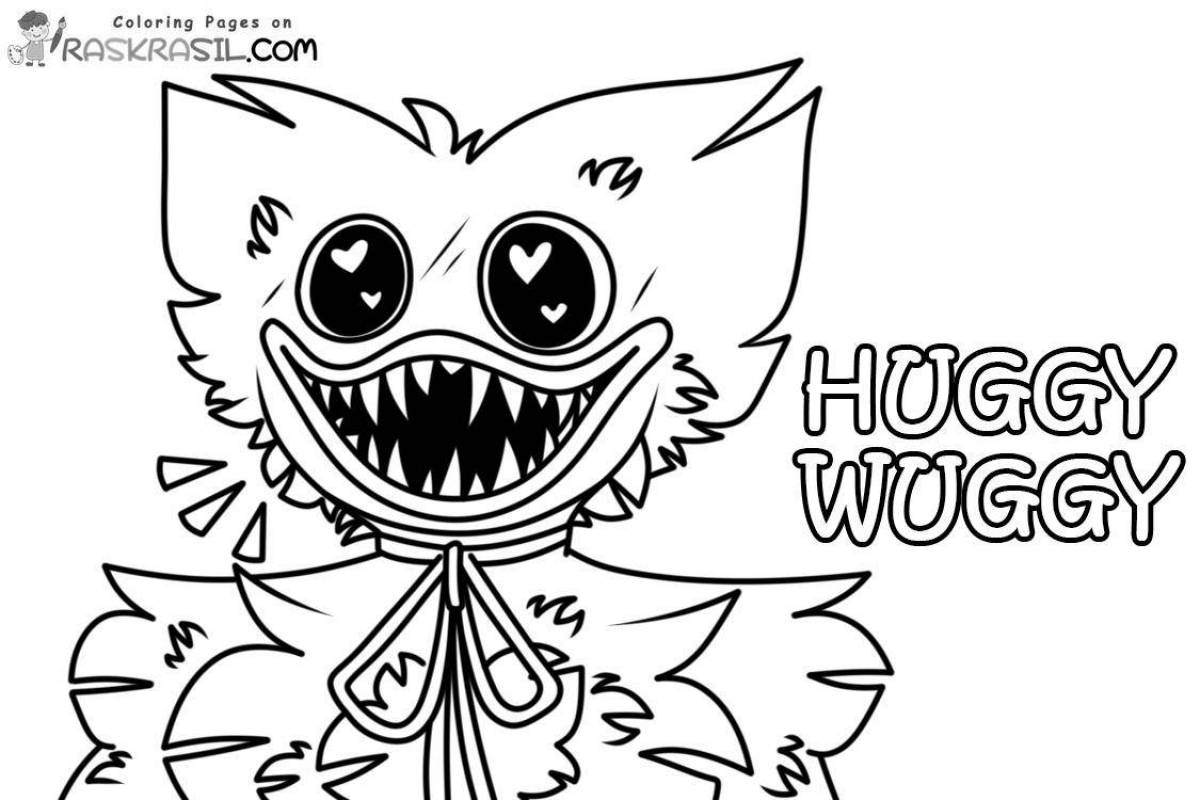 Huggy waggie holiday coloring page