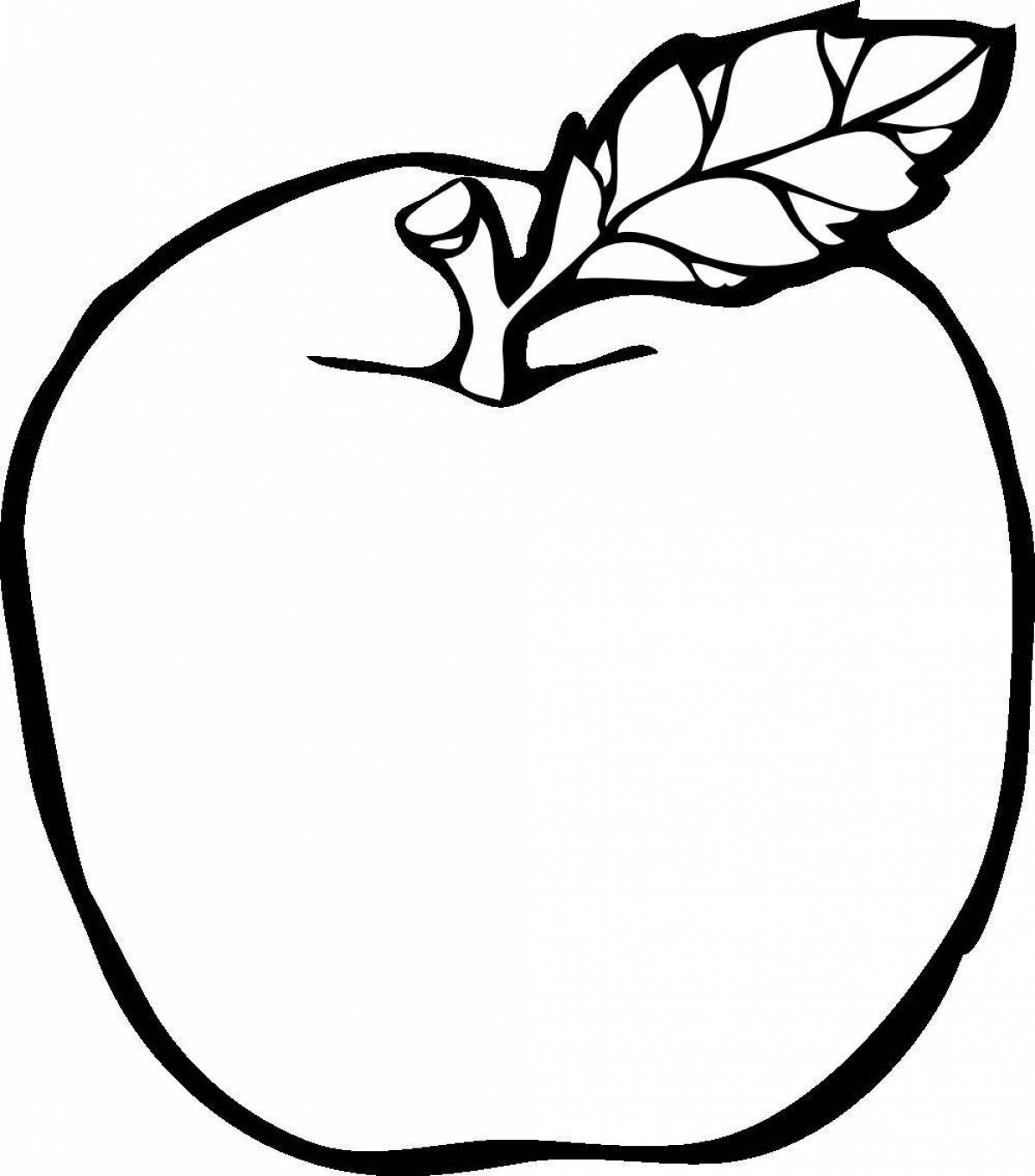 Креативная раскраска apple для детей 3-4 лет