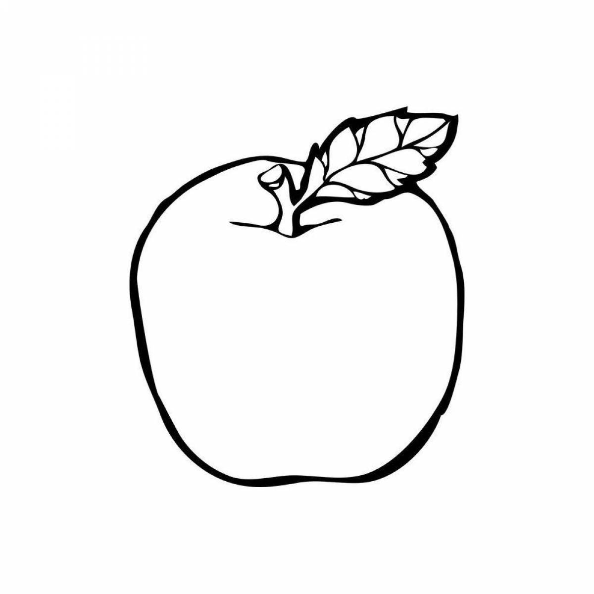 Adorable apple coloring book for 3-4 year olds