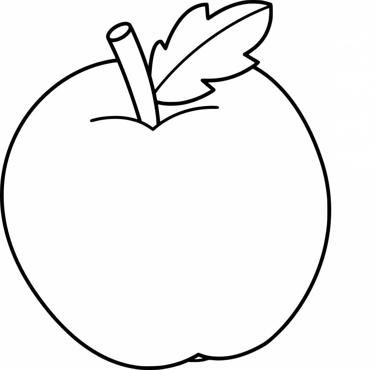 Playful apple coloring book for 3-4 year olds
