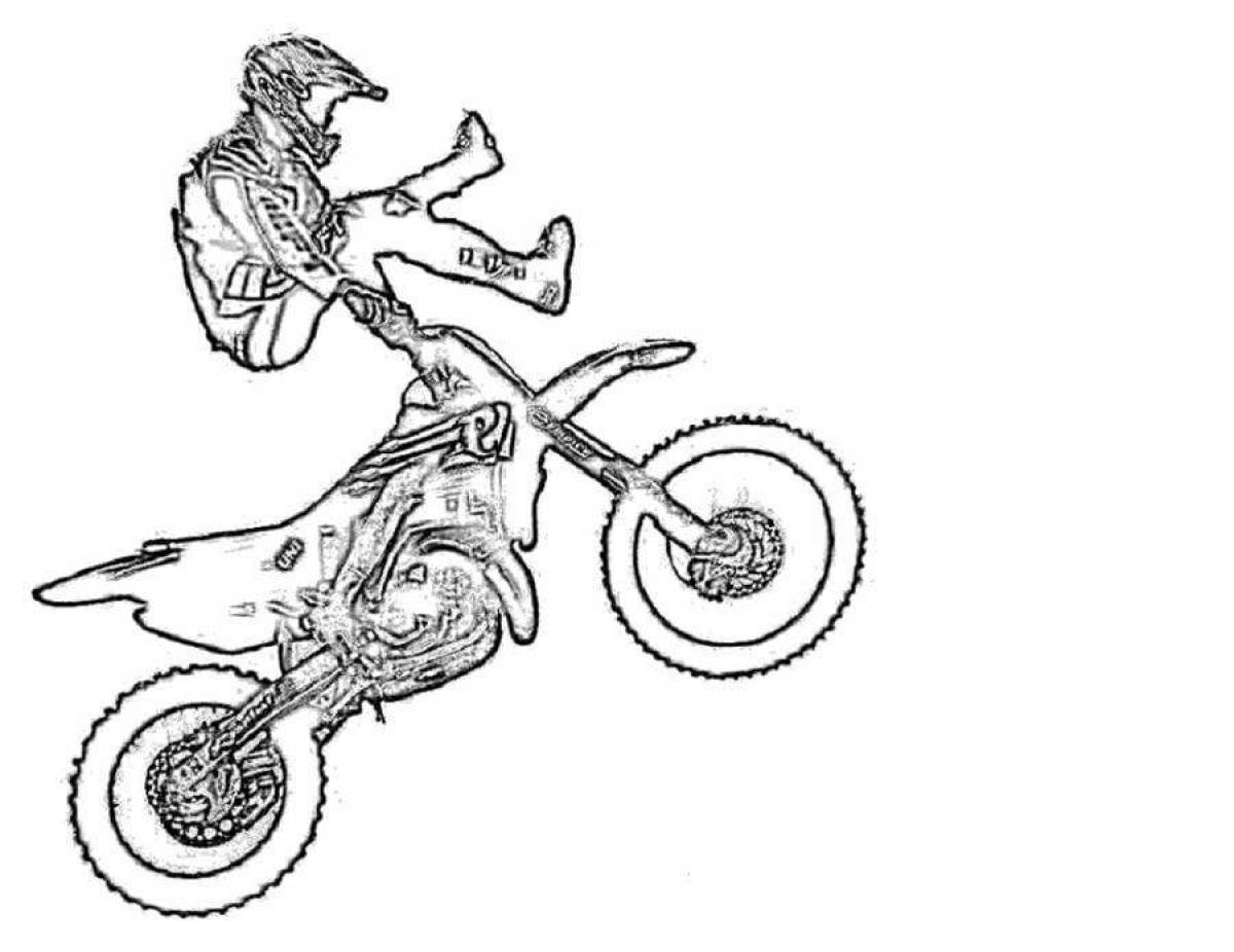 Fabulous pitbike coloring page