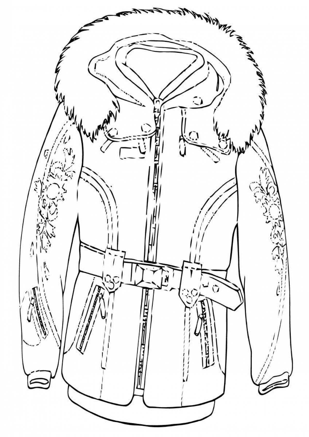 Раскраска куртка зимняя