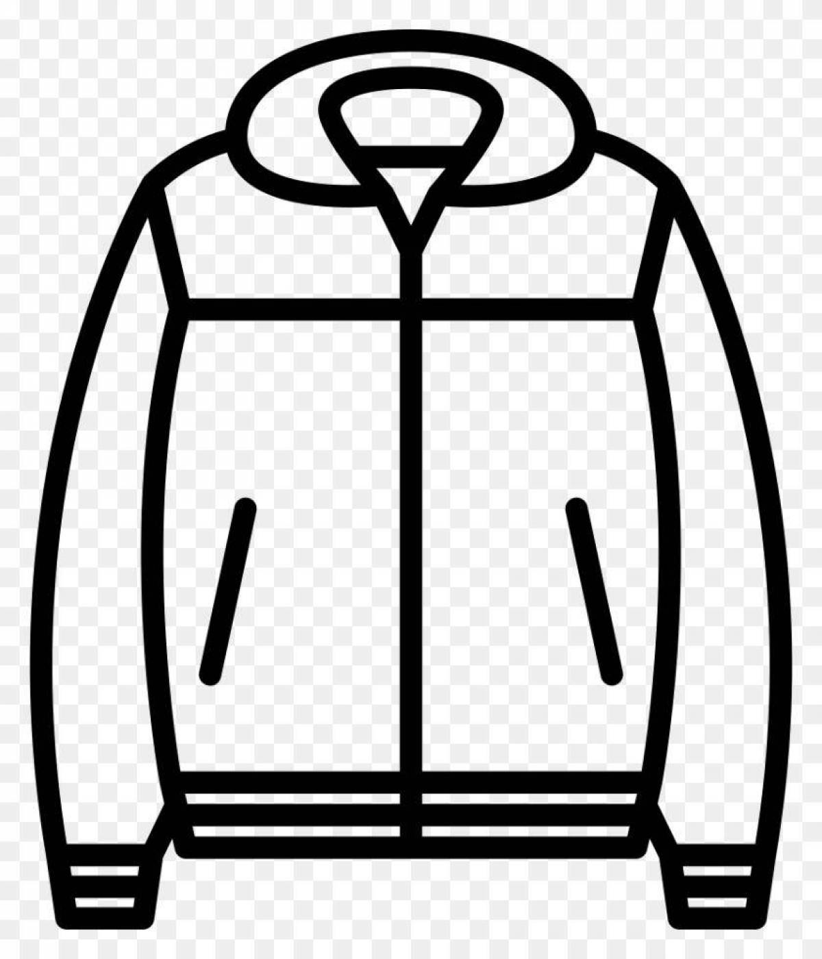 Fine jacket coloring page