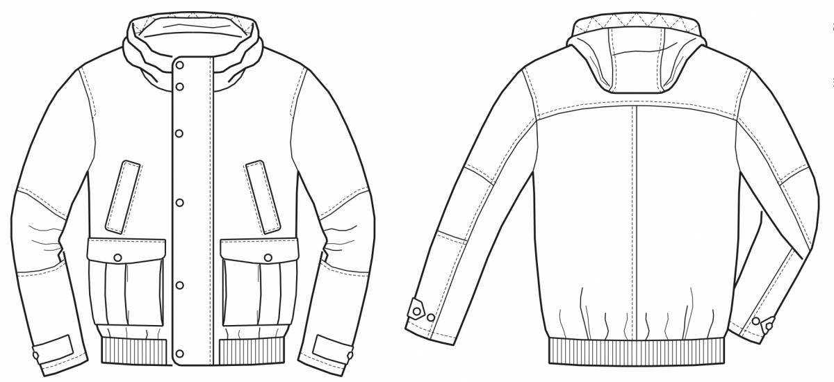 Timeless jacket coloring page