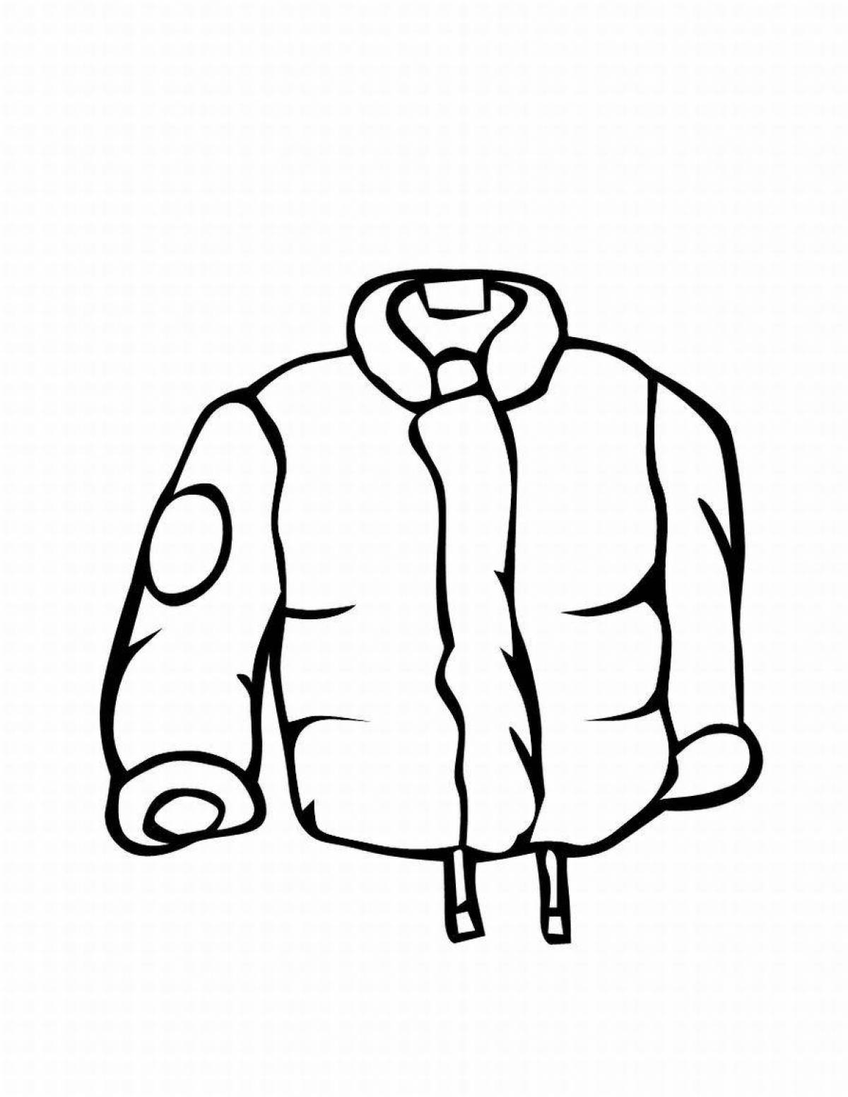Coloring page adorable jacket