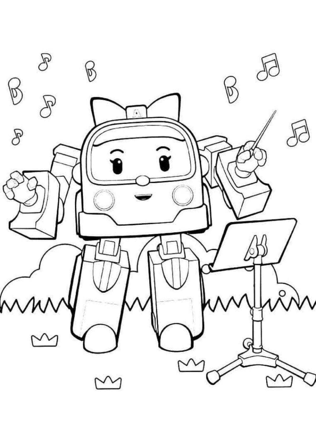 Color-crazy coloring page poly