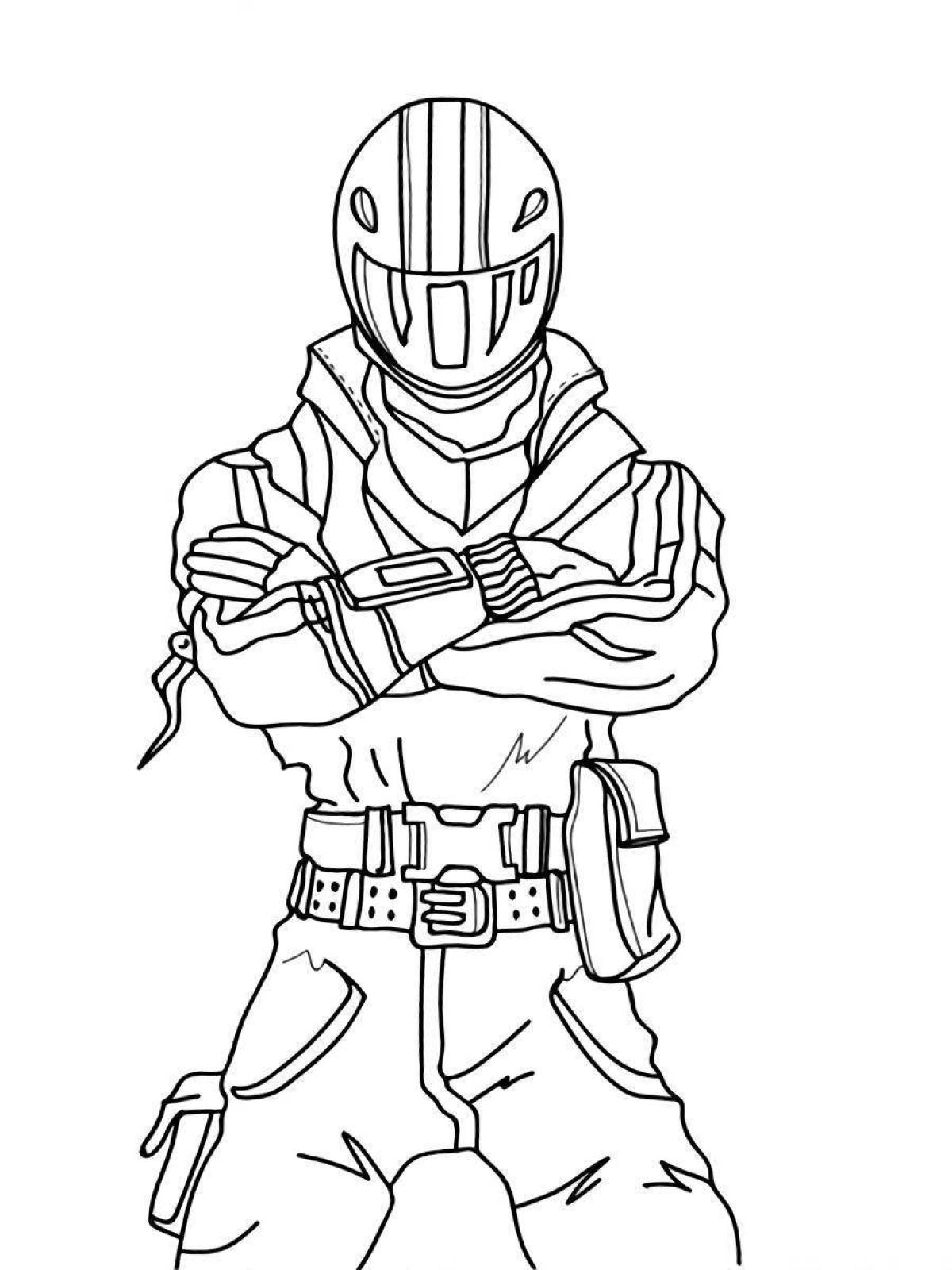 Amazing fortnite coloring page