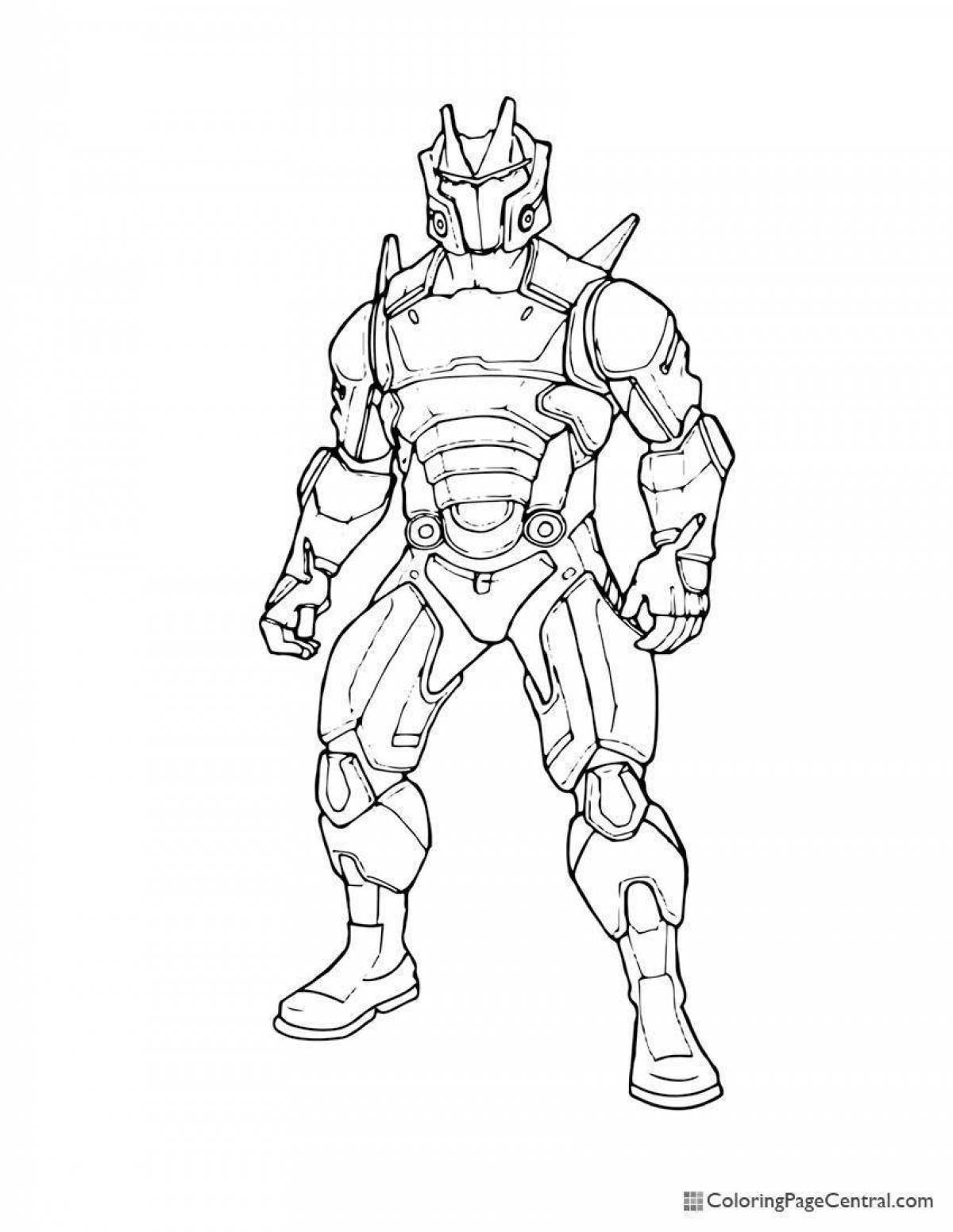 Shining fortnite coloring page
