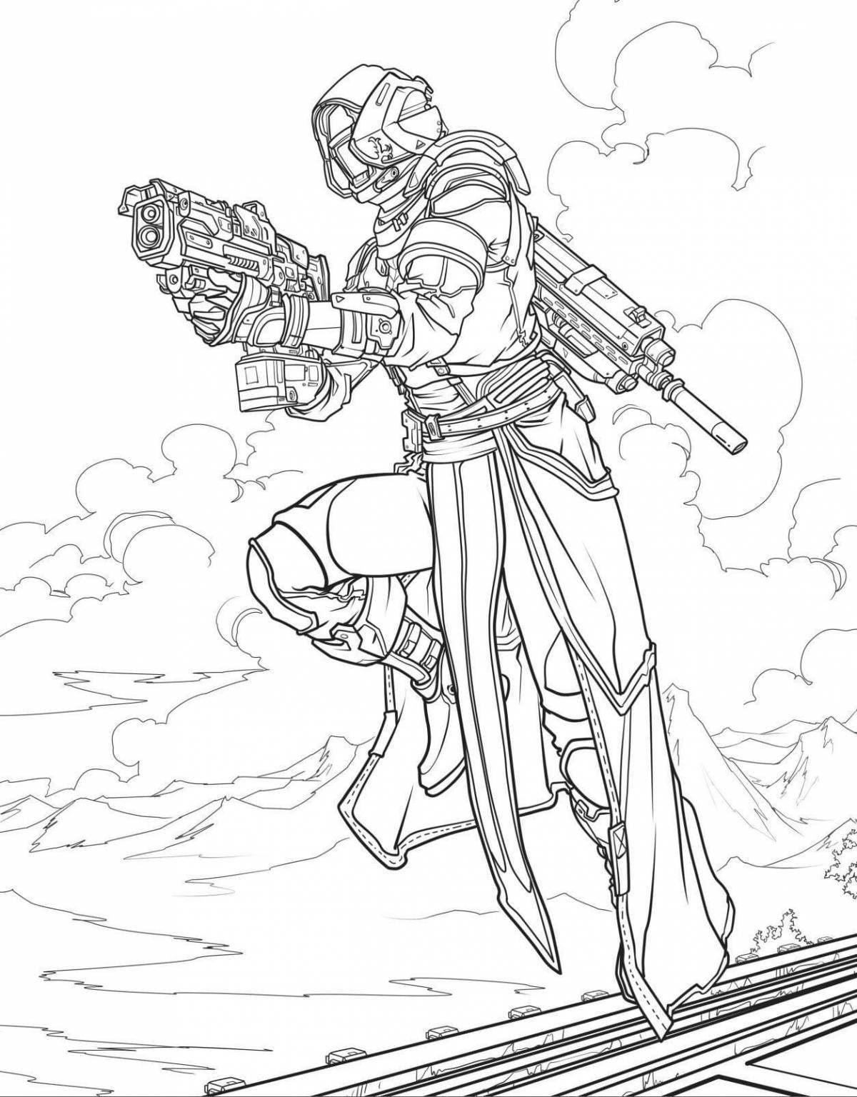 Animated fortnite coloring page