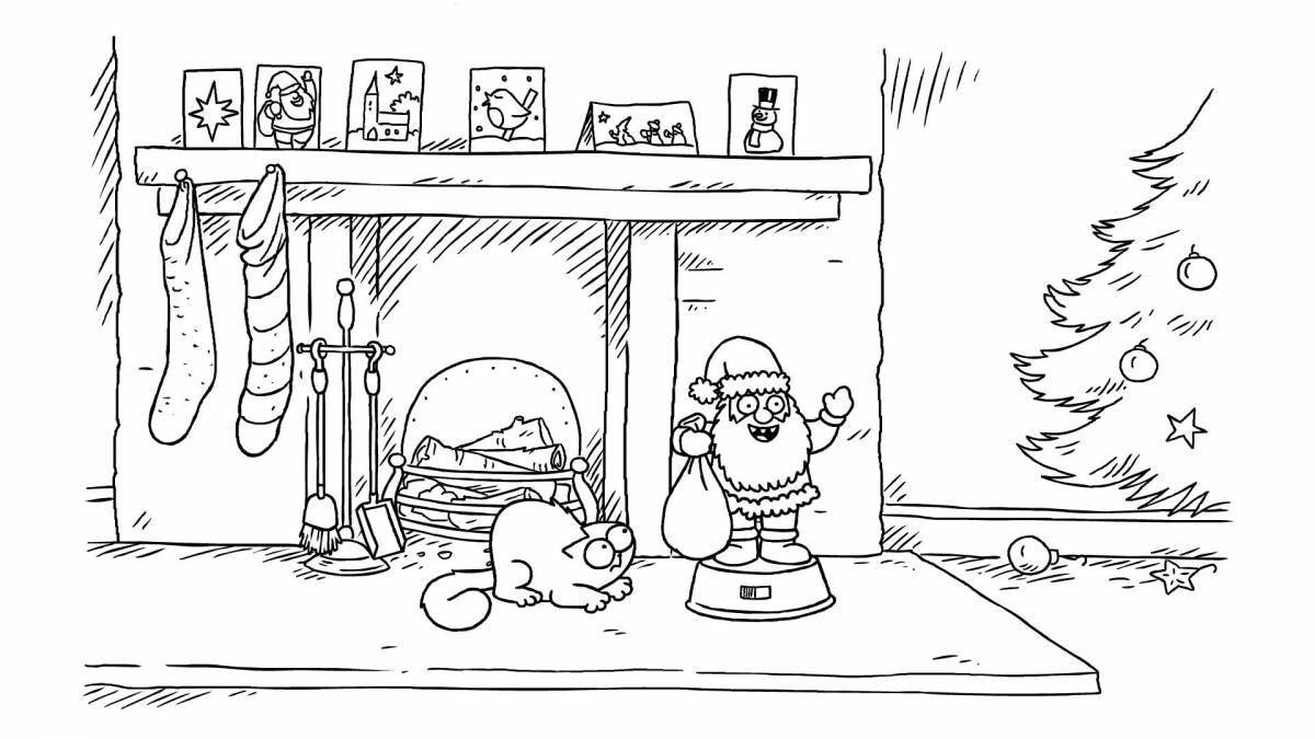 Живой кот саймон раскраски