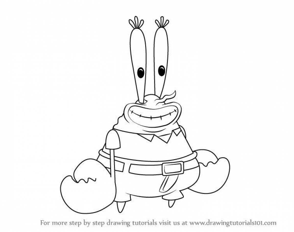 Mr Krabs coloring page