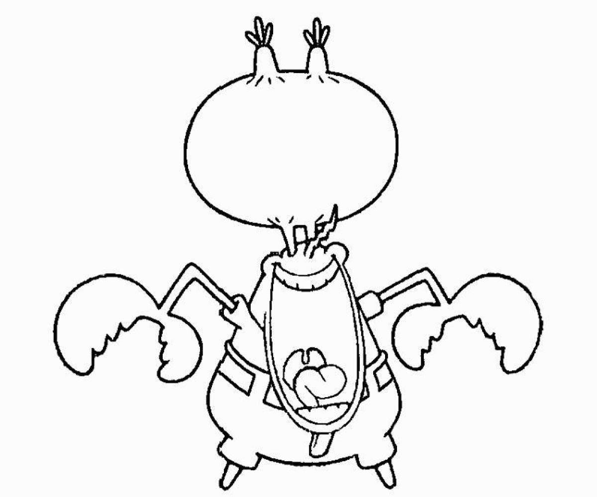 Innovative mr krabs coloring page
