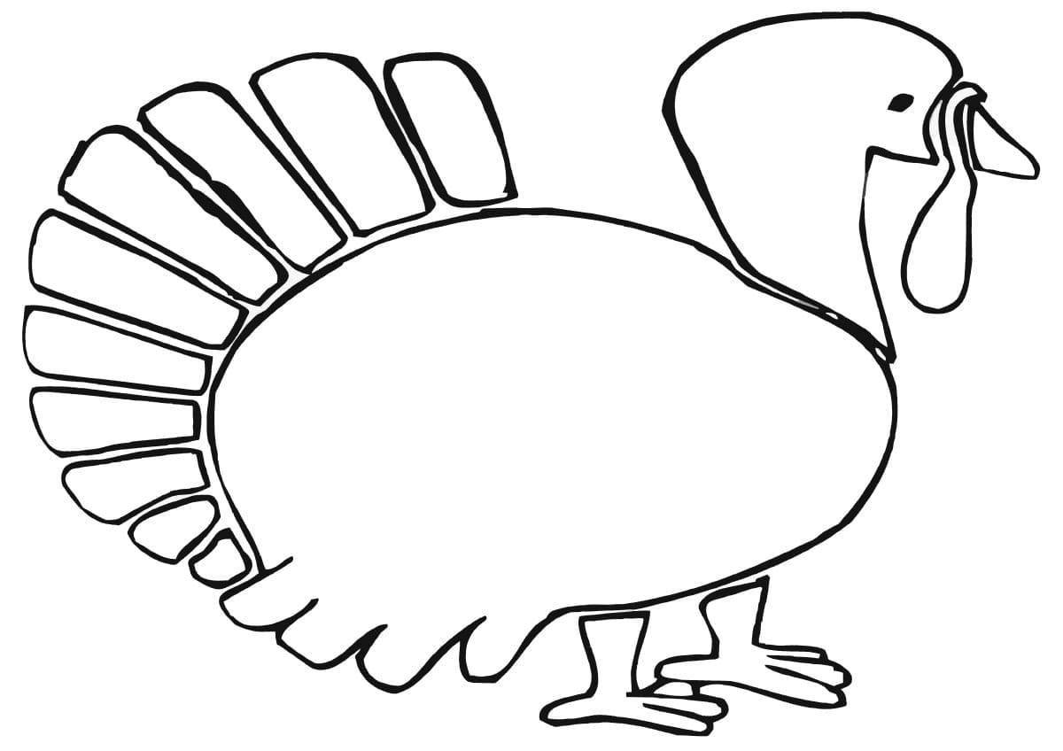Fun coloring turkey for kids