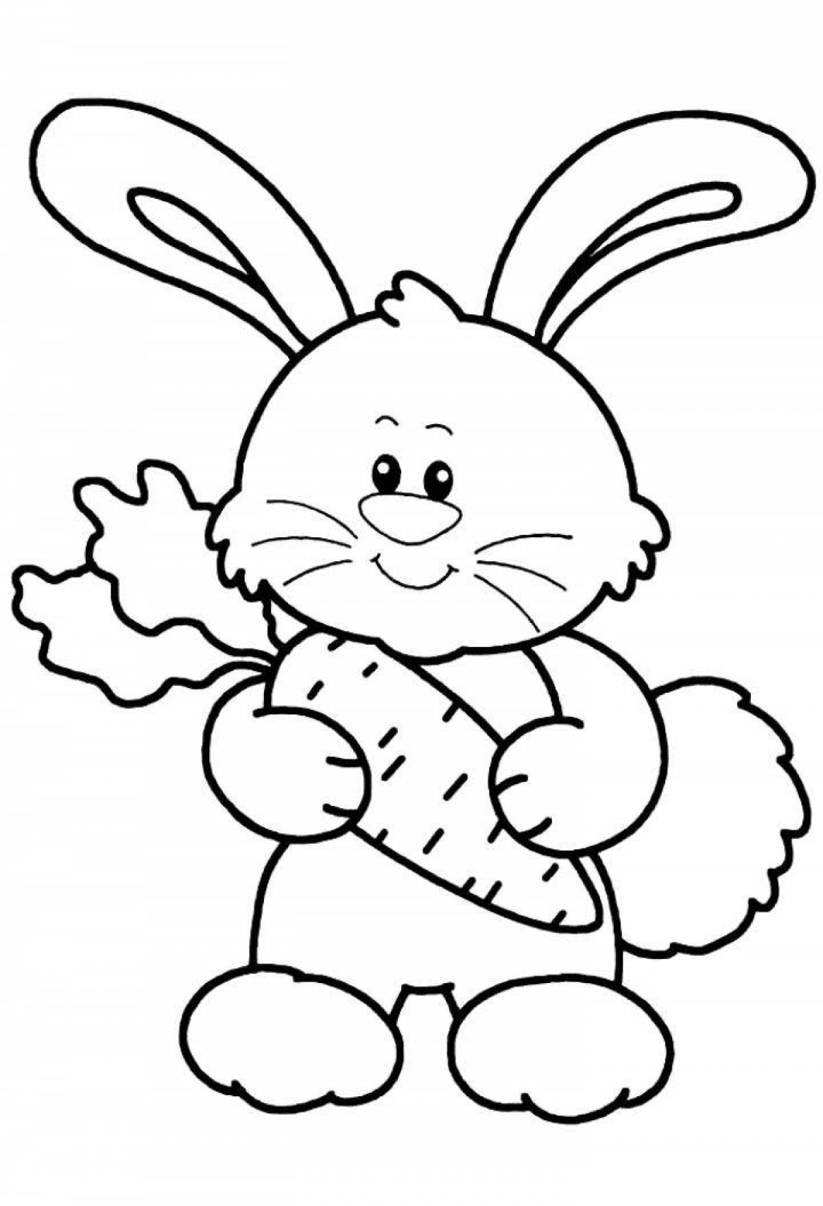 Snuggly coloring page bunny для детей