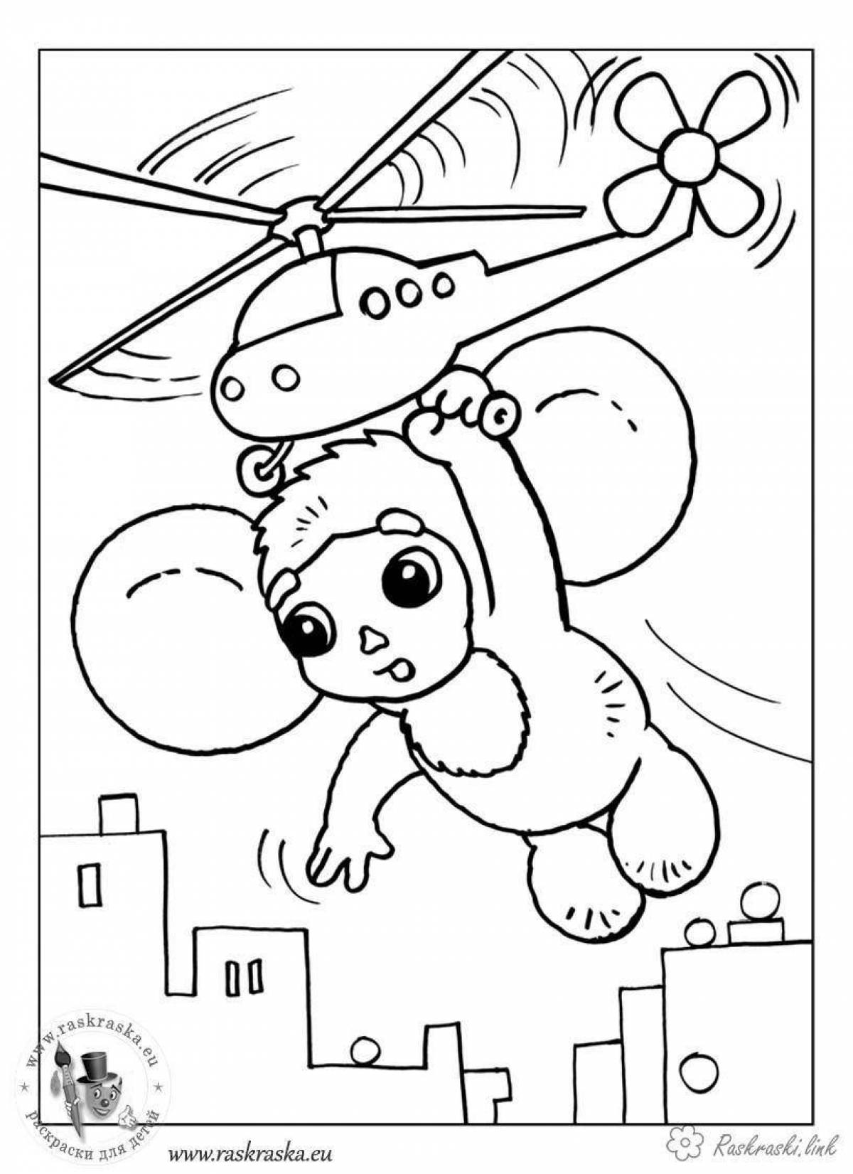 Charming picture of cheburashka for kids