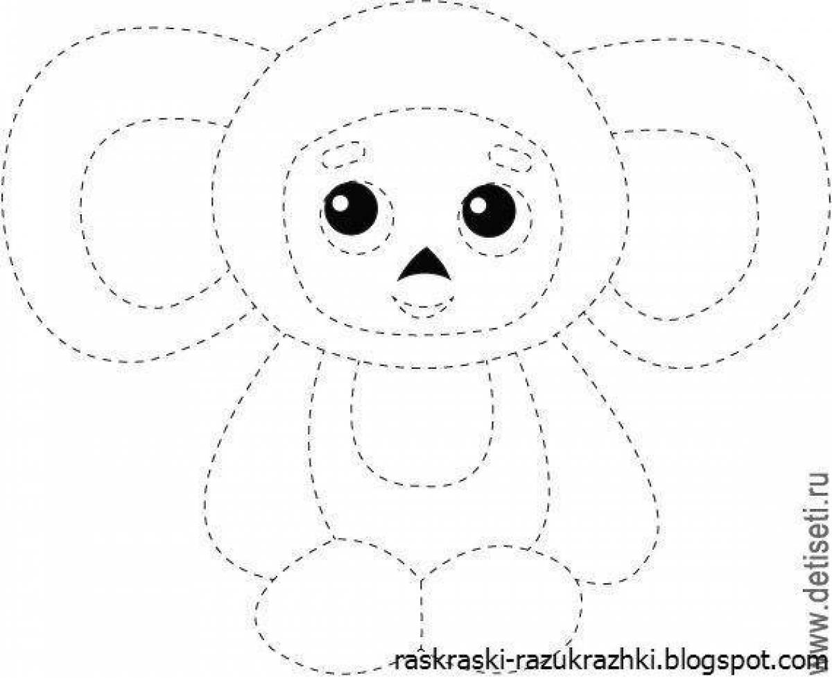 Cheerful cheburashka picture for children