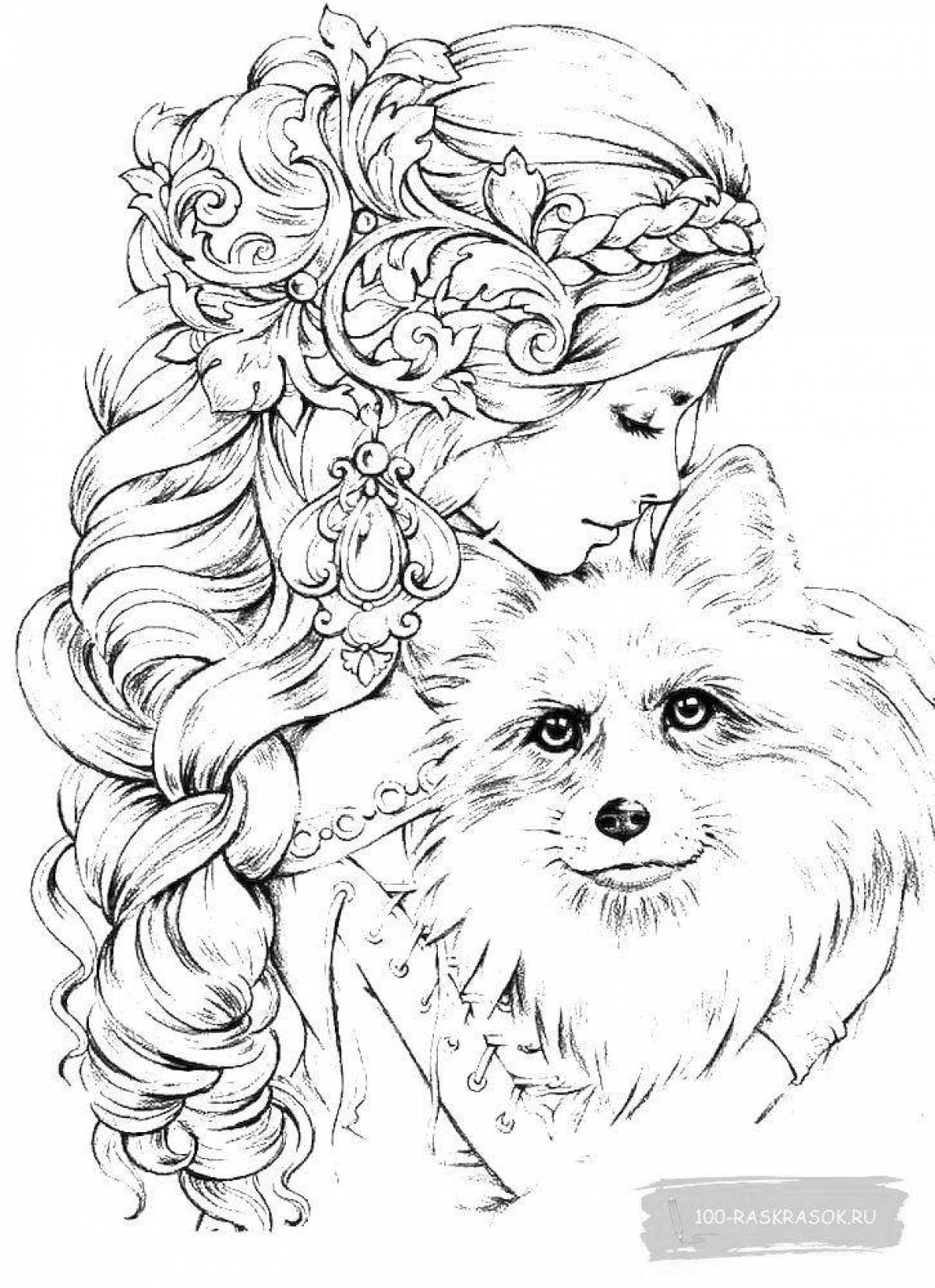 Joyful coloring for girls 12 years old animals