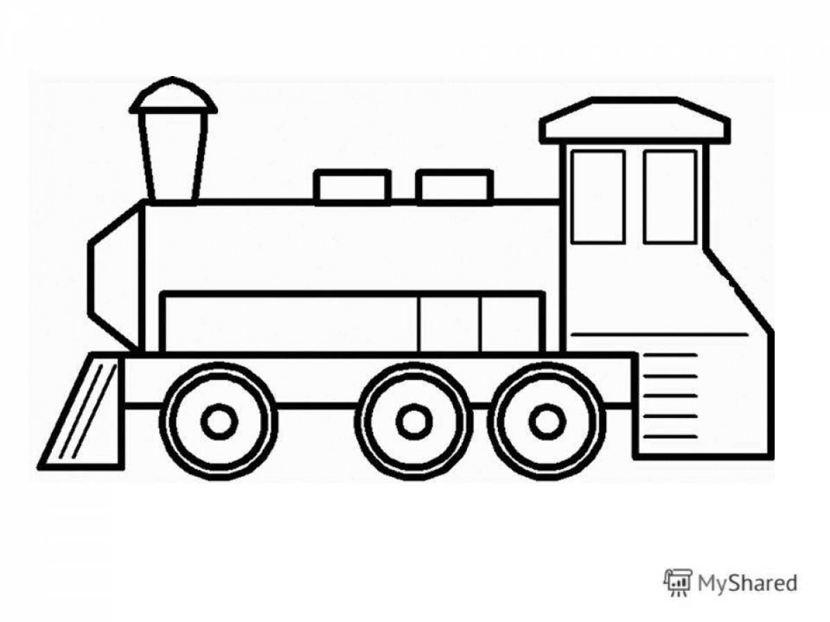 Невероятный поезд-раскраска для детей 5-6 лет