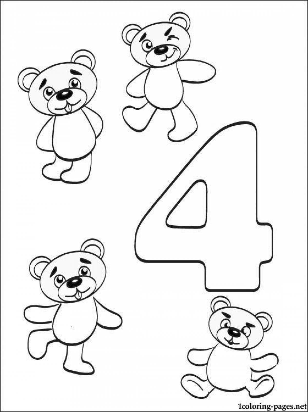 Coloring figures for children 3-4 years old