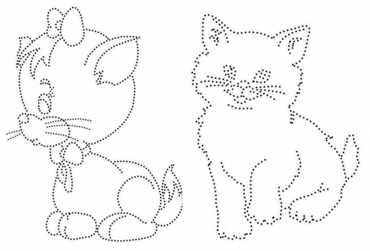 Joyful dot coloring for 4-5 year olds