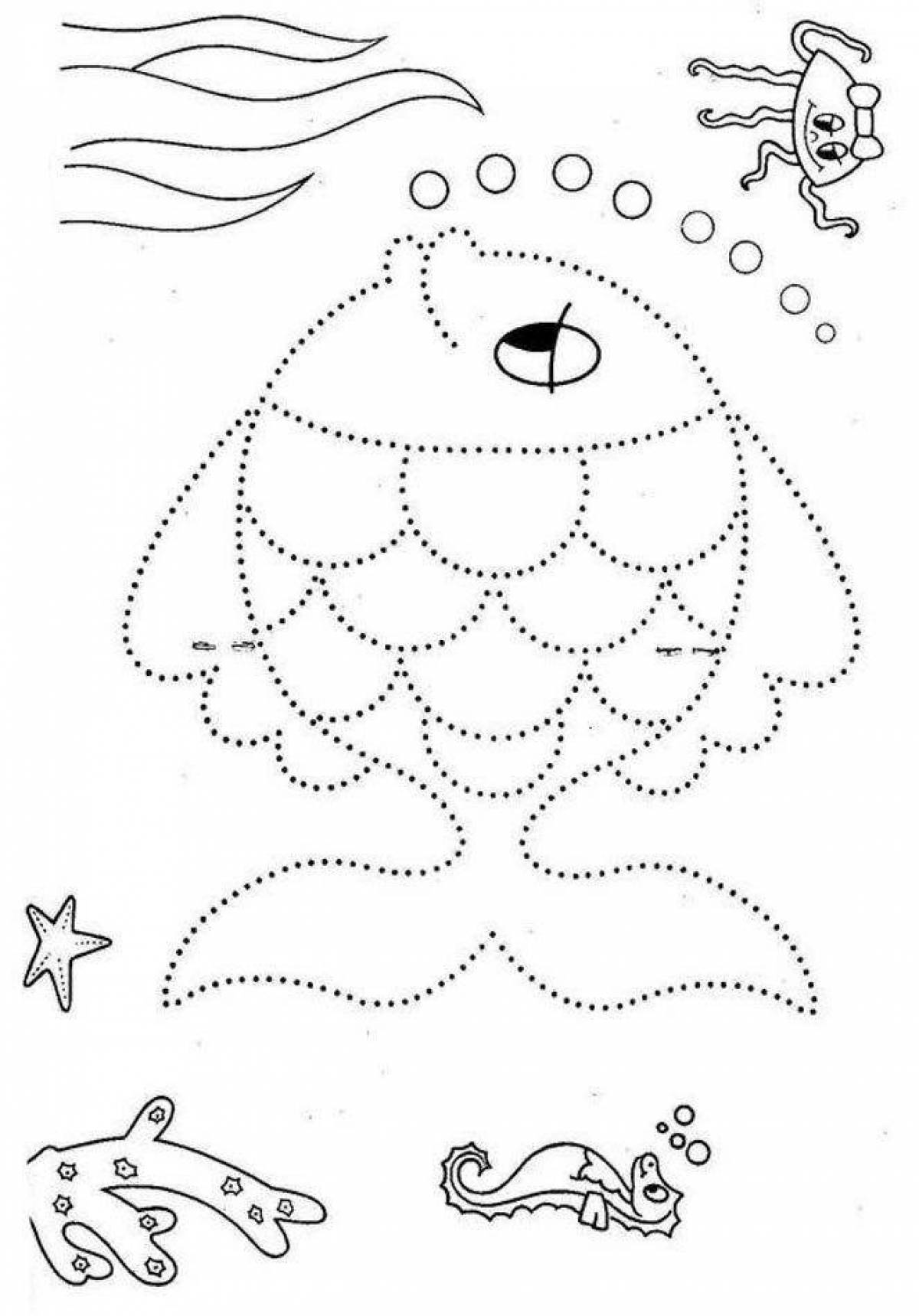 Bright dot coloring for 4-5 year olds