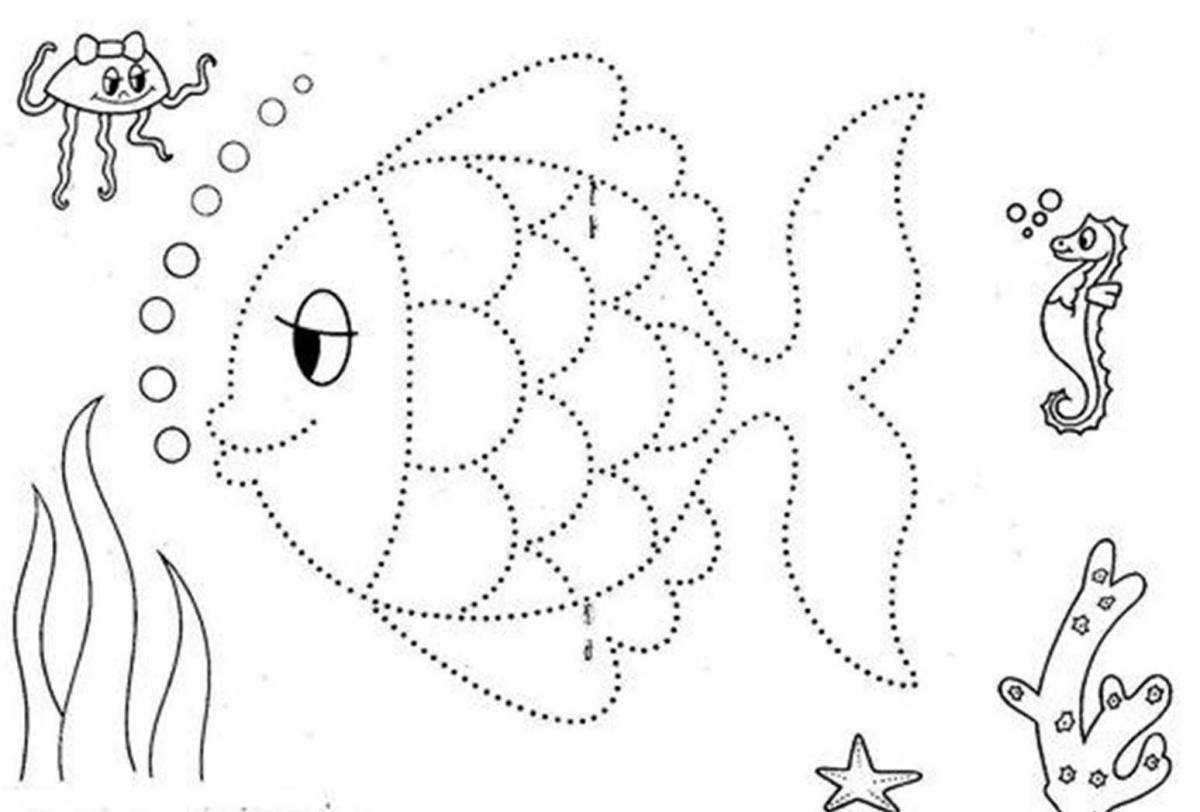 Stimulating dot coloring for toddlers