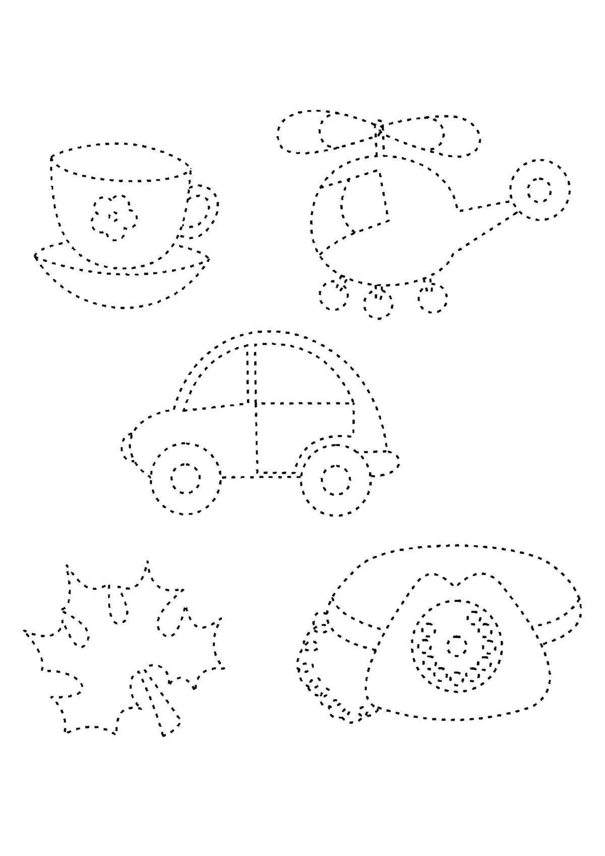 Color dotted coloring book for preschoolers