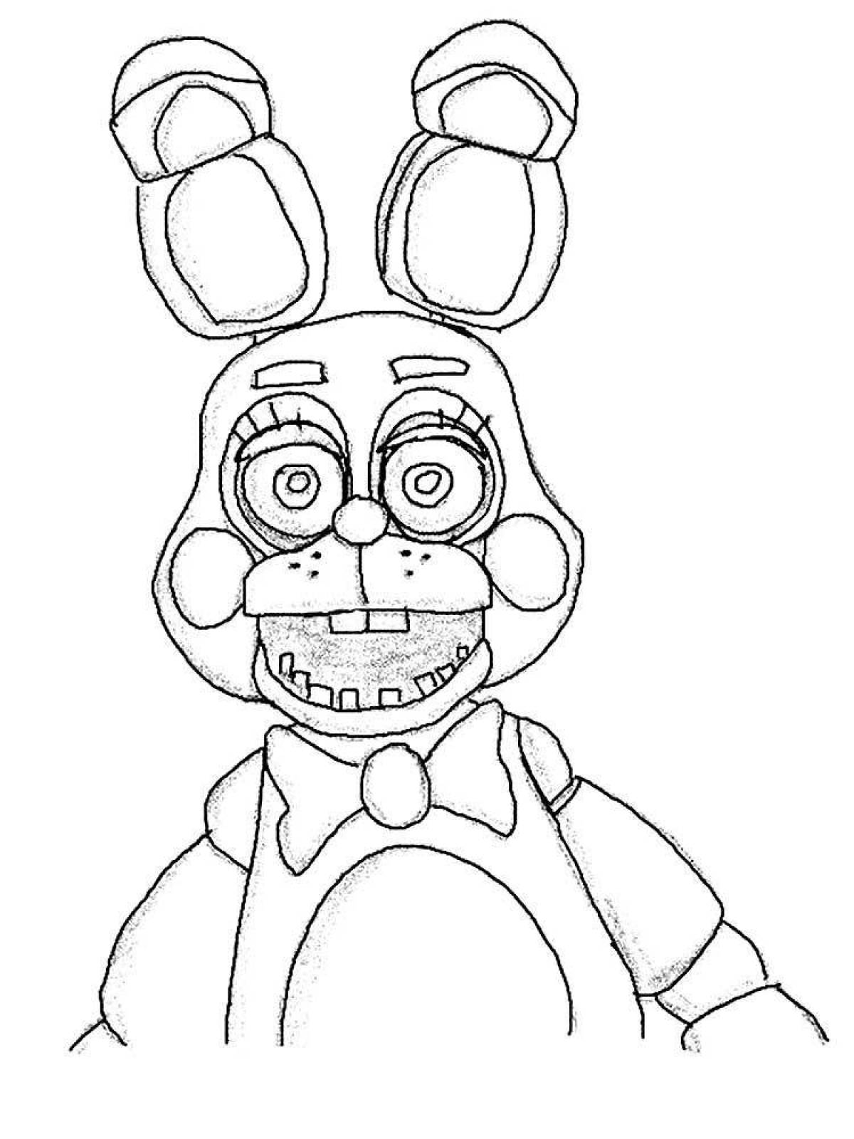 Lively bonnie coloring page