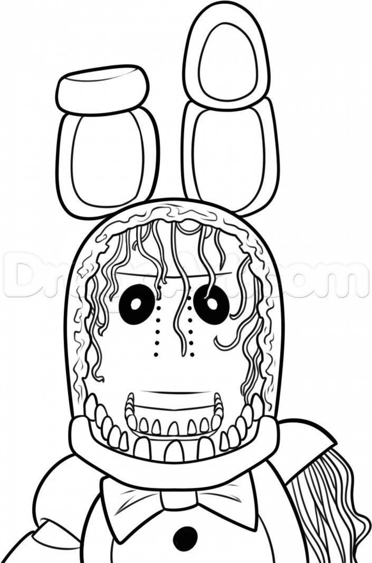 Animated bonnie coloring page
