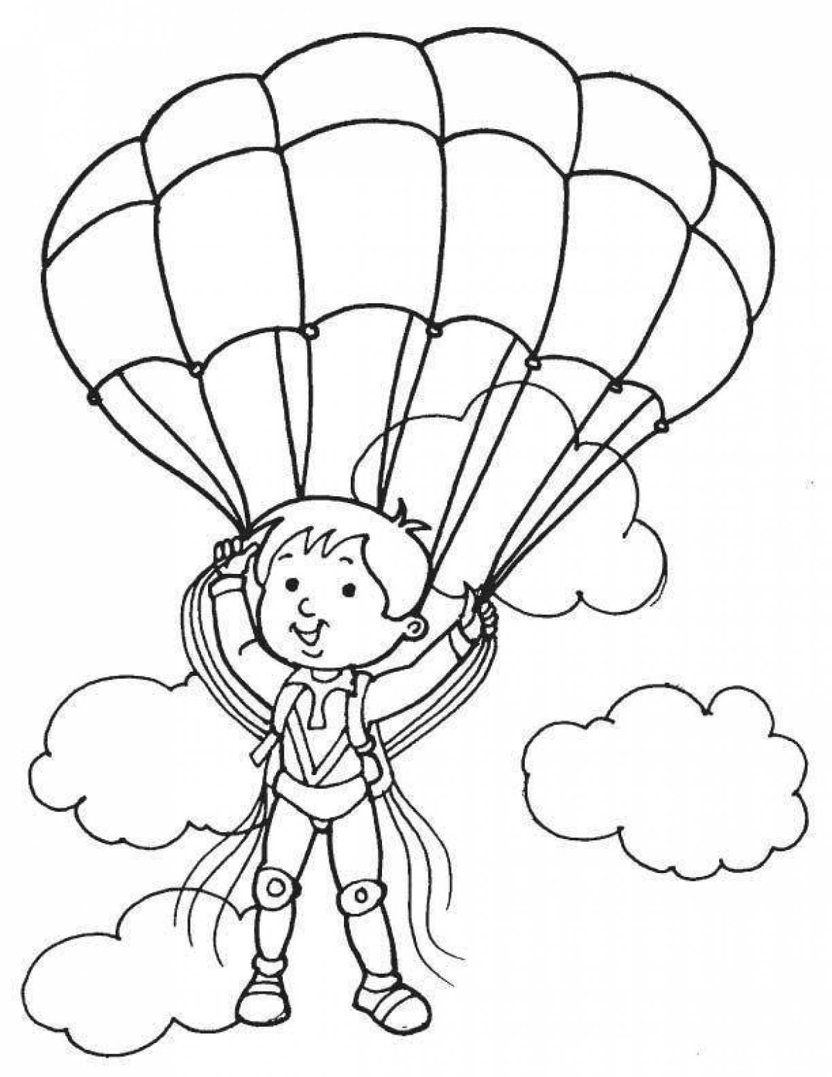 Coloring book valiant skydiver