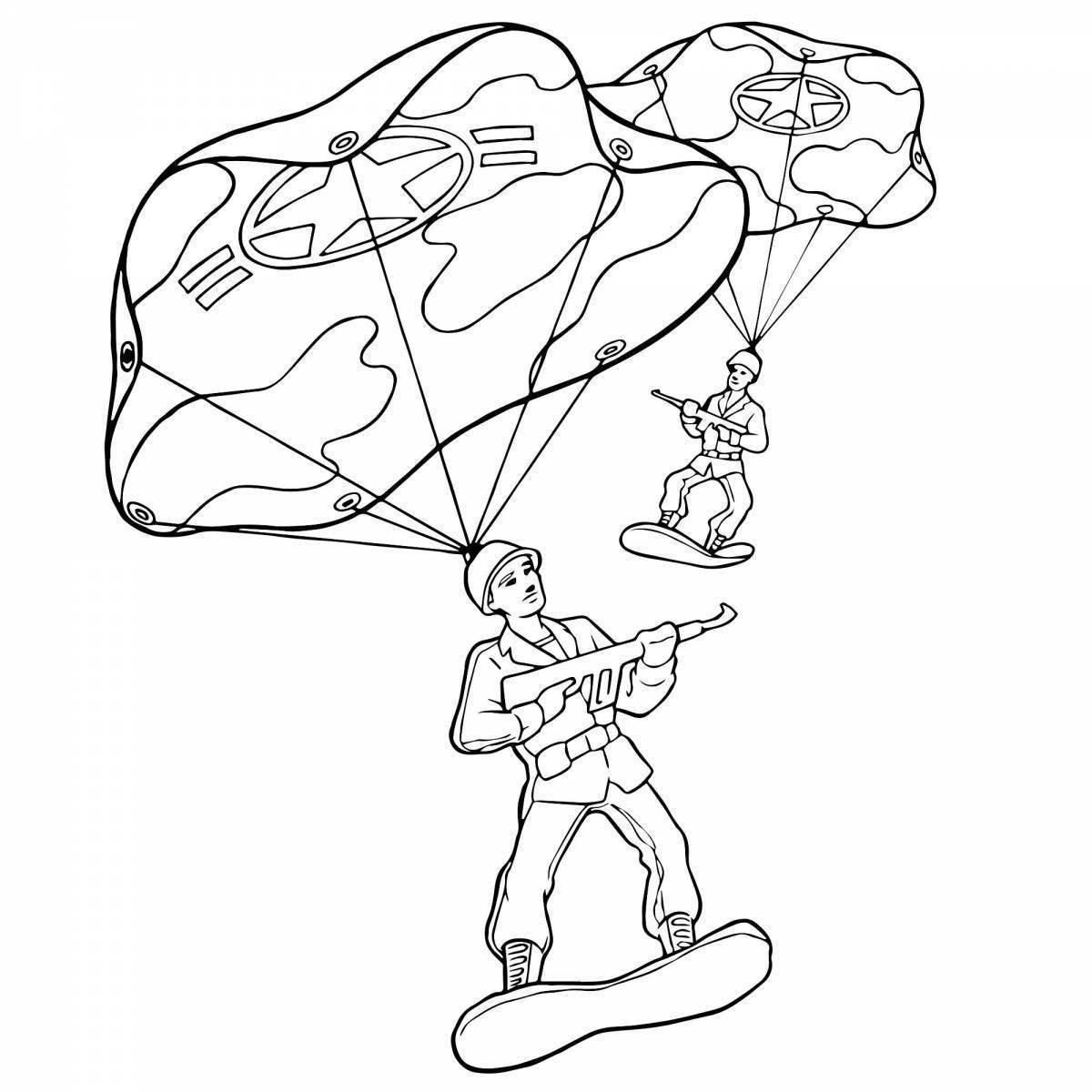 Fast skydiver coloring page