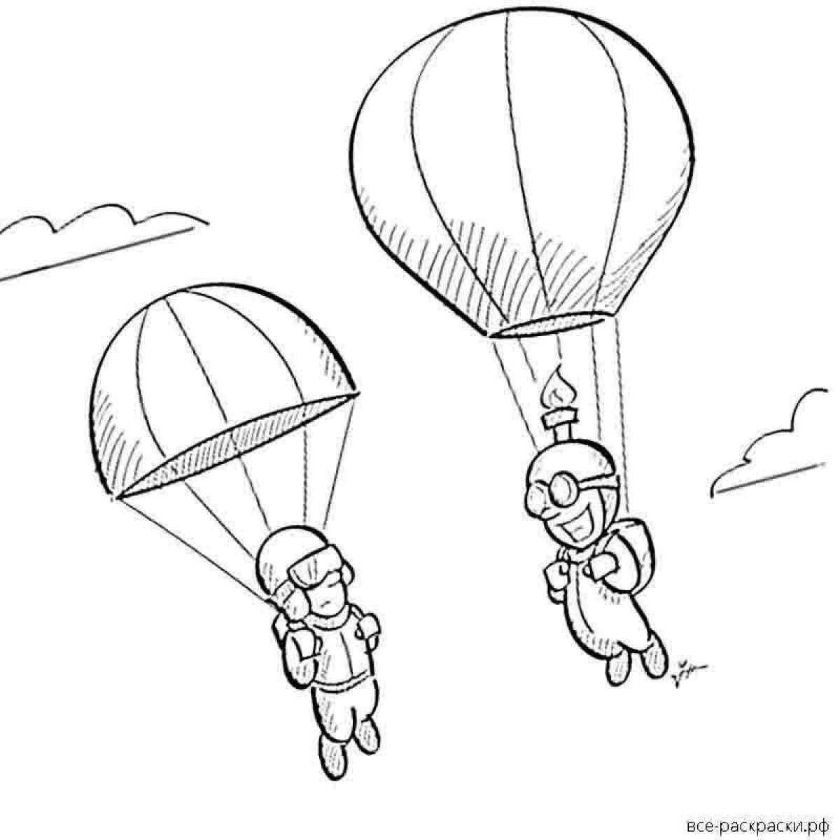Coloring page swift skydiver