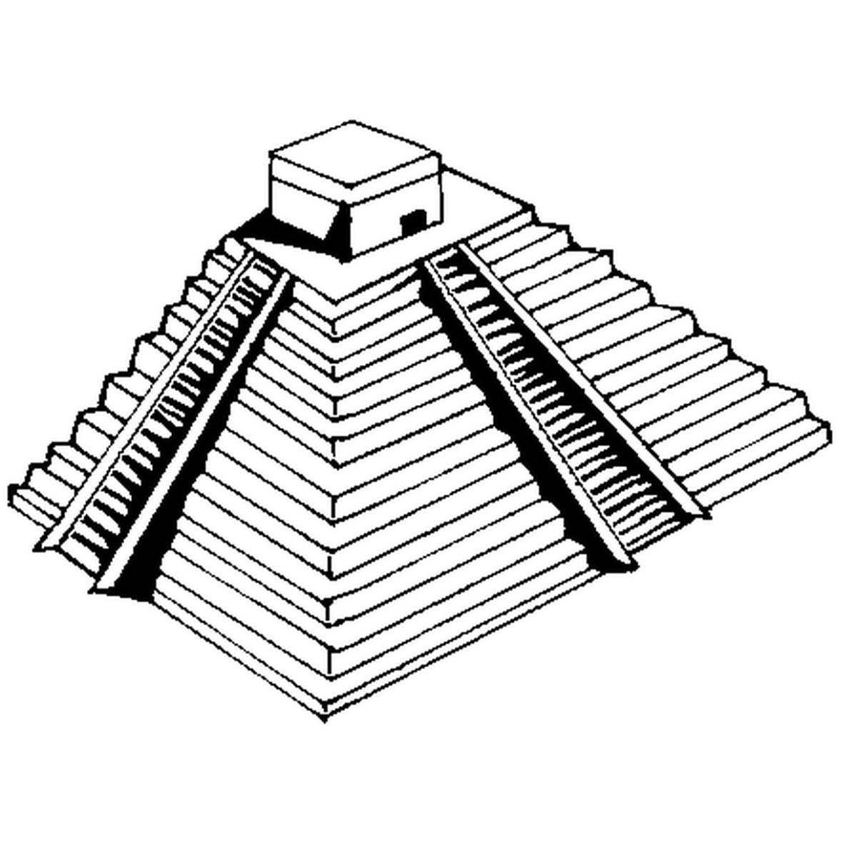 Блестящая пирамида-раскраска