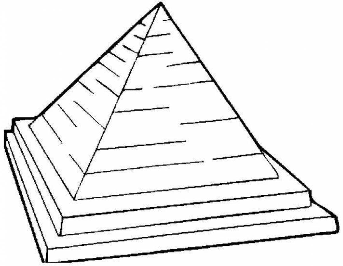Awesome pyramid coloring page
