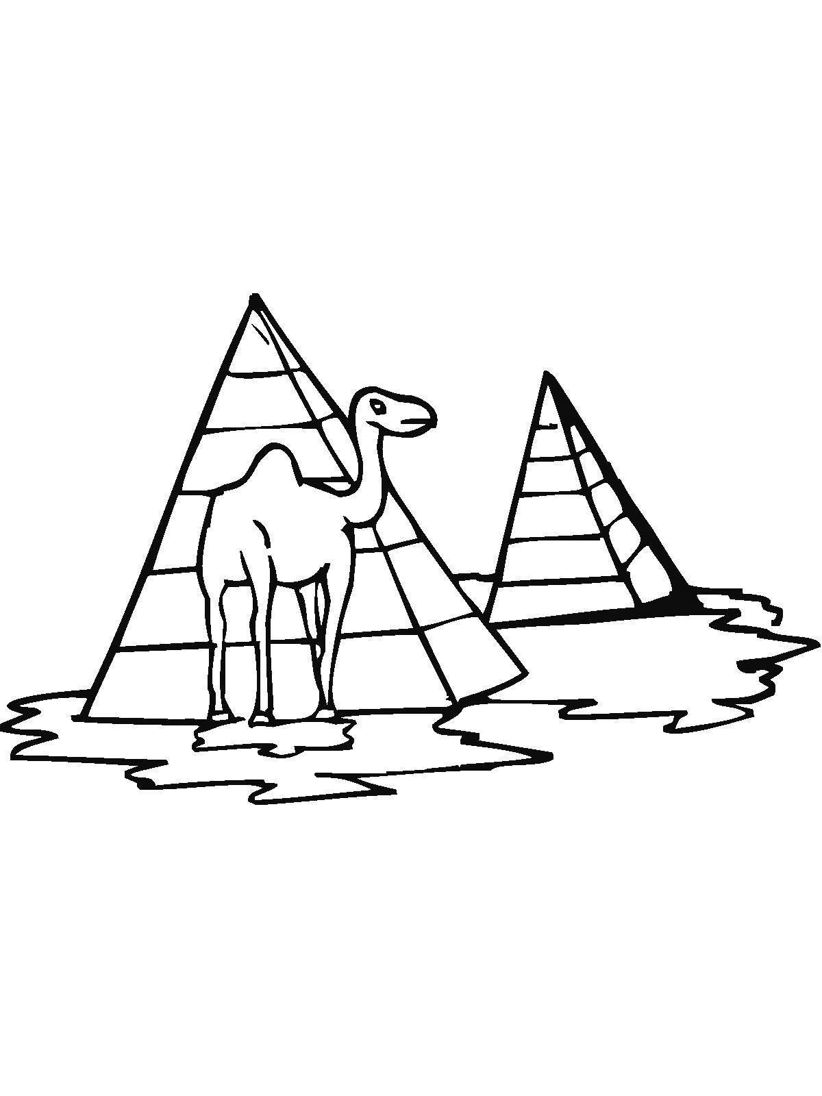 Раскраска пирамида для детей 3-4 лет