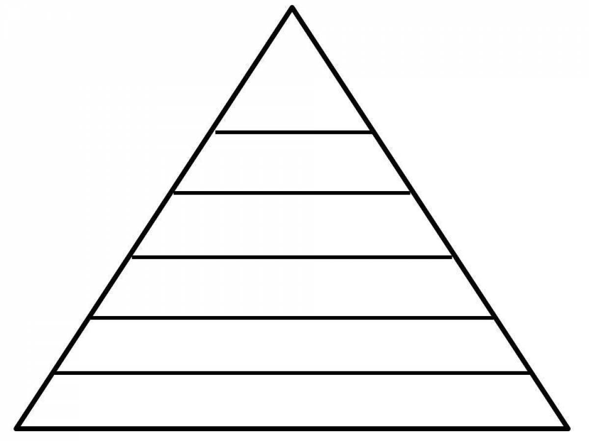 Coloring page magnificent pyramid