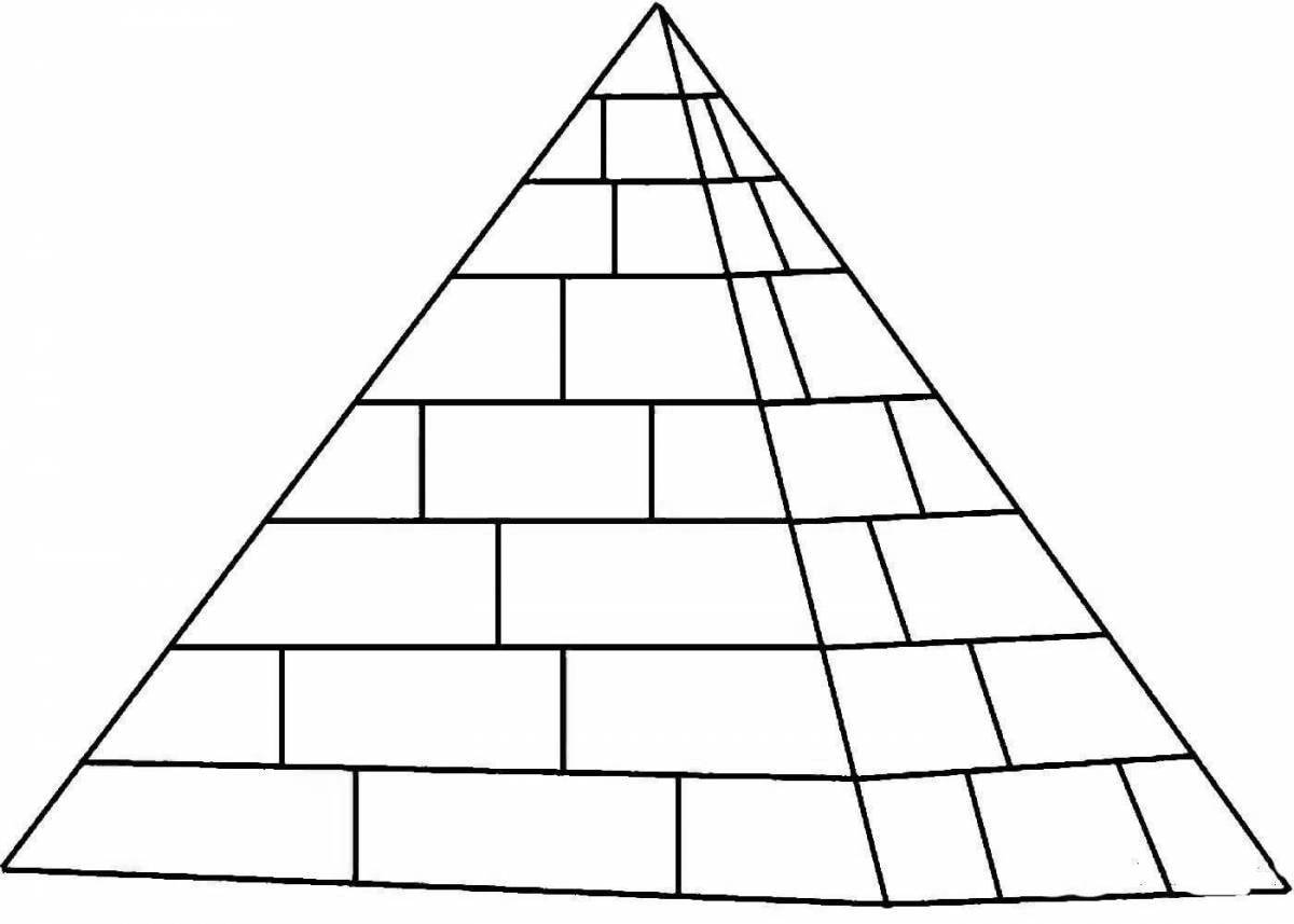 Раскраска пирамида – Развивающие иллюстрации