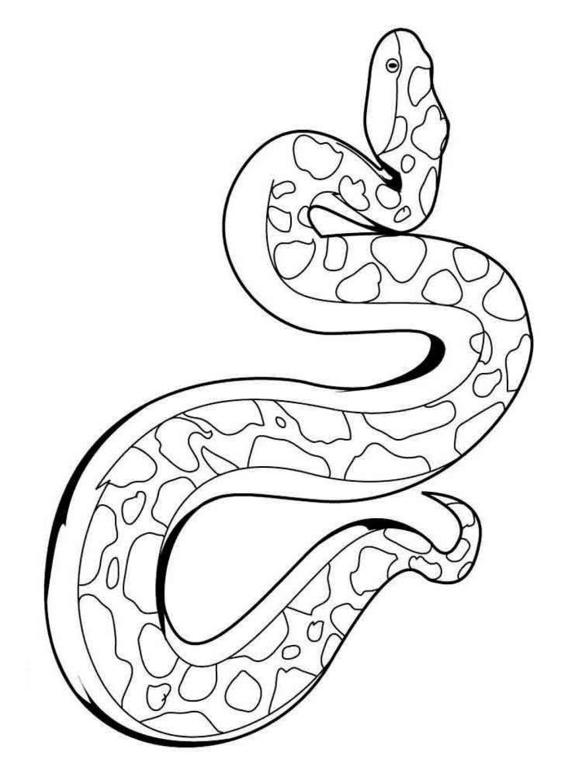 Скользящая раскраска змея