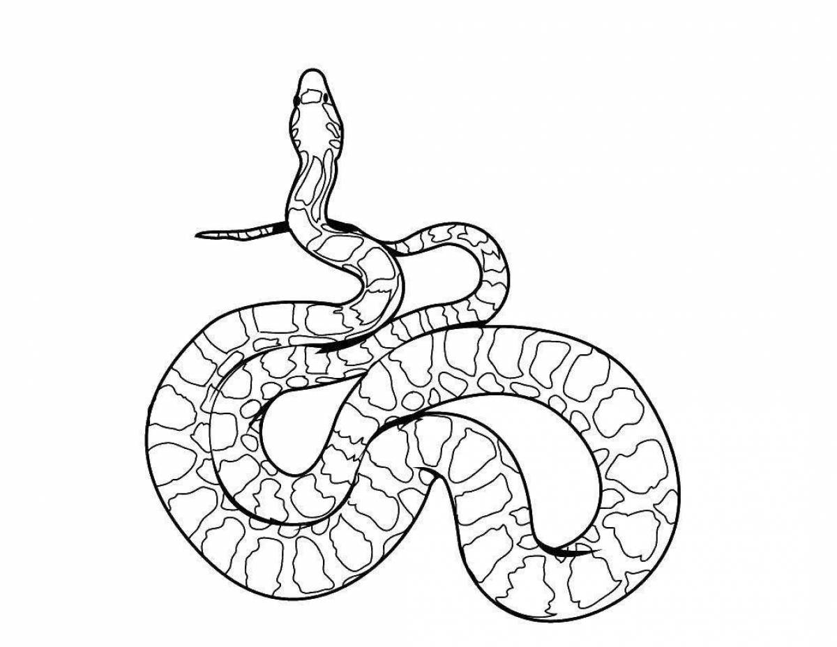 Страшная раскраска змея