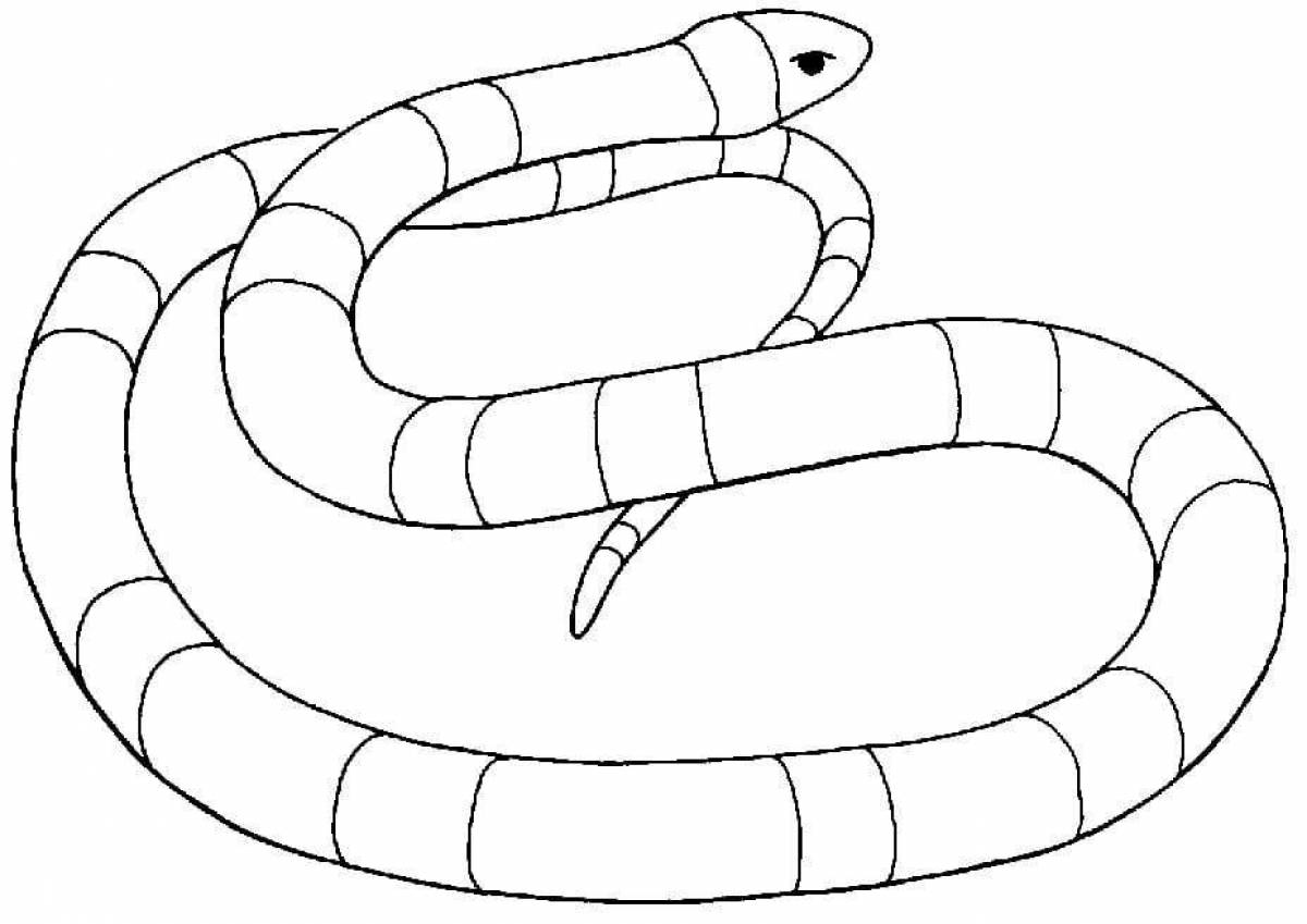 Подробная раскраска змея