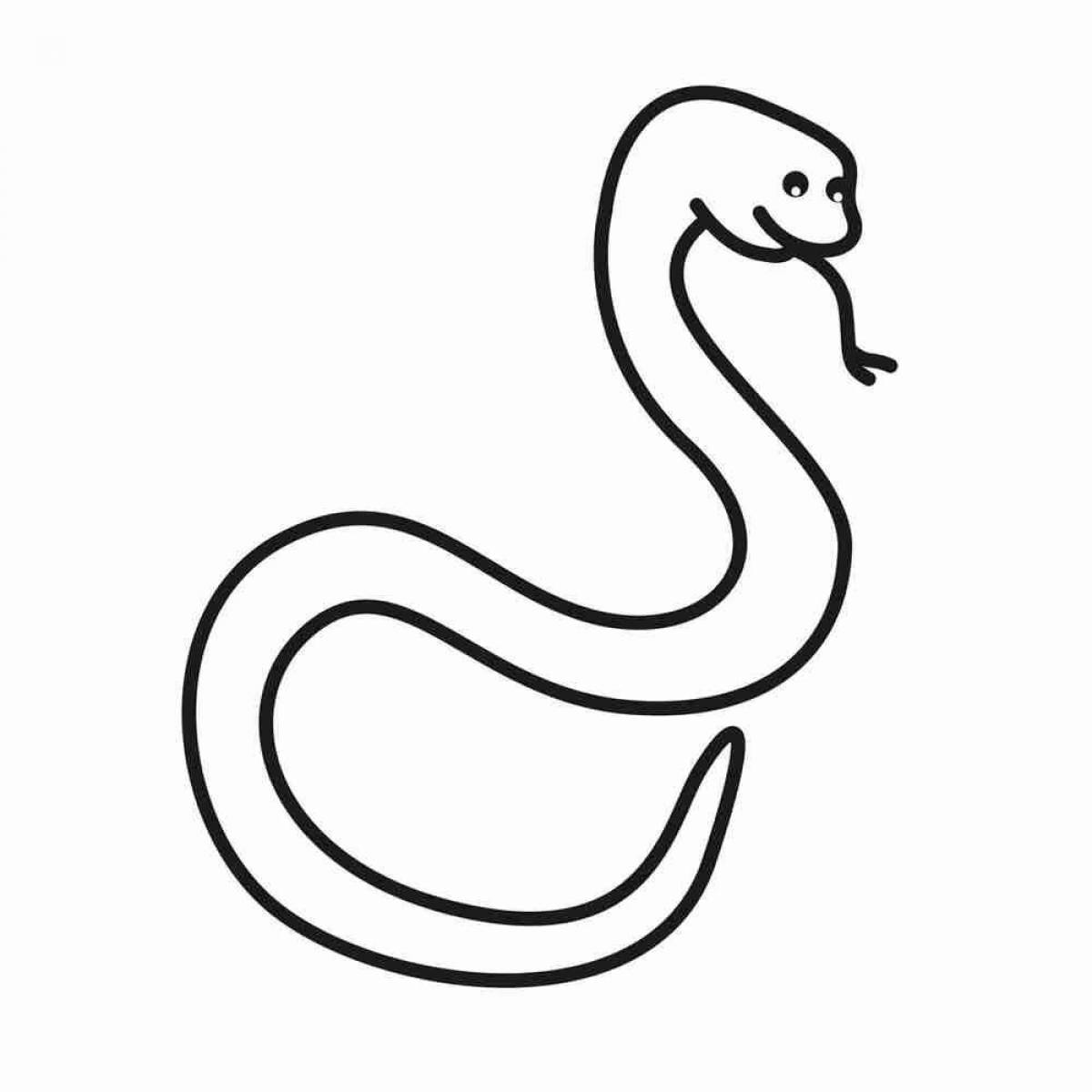 Проворная раскраска страницы змея