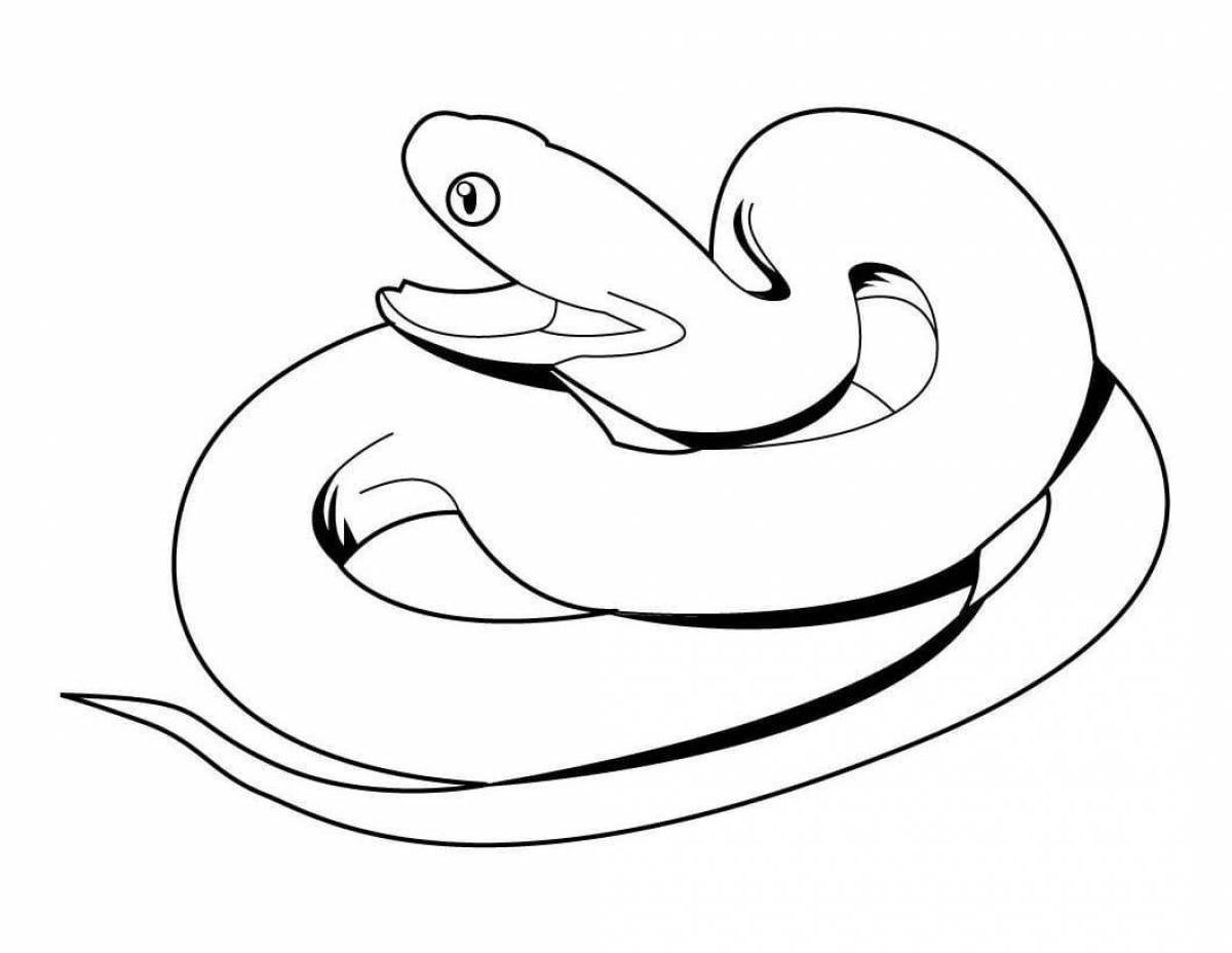 Mysterious snake coloring book