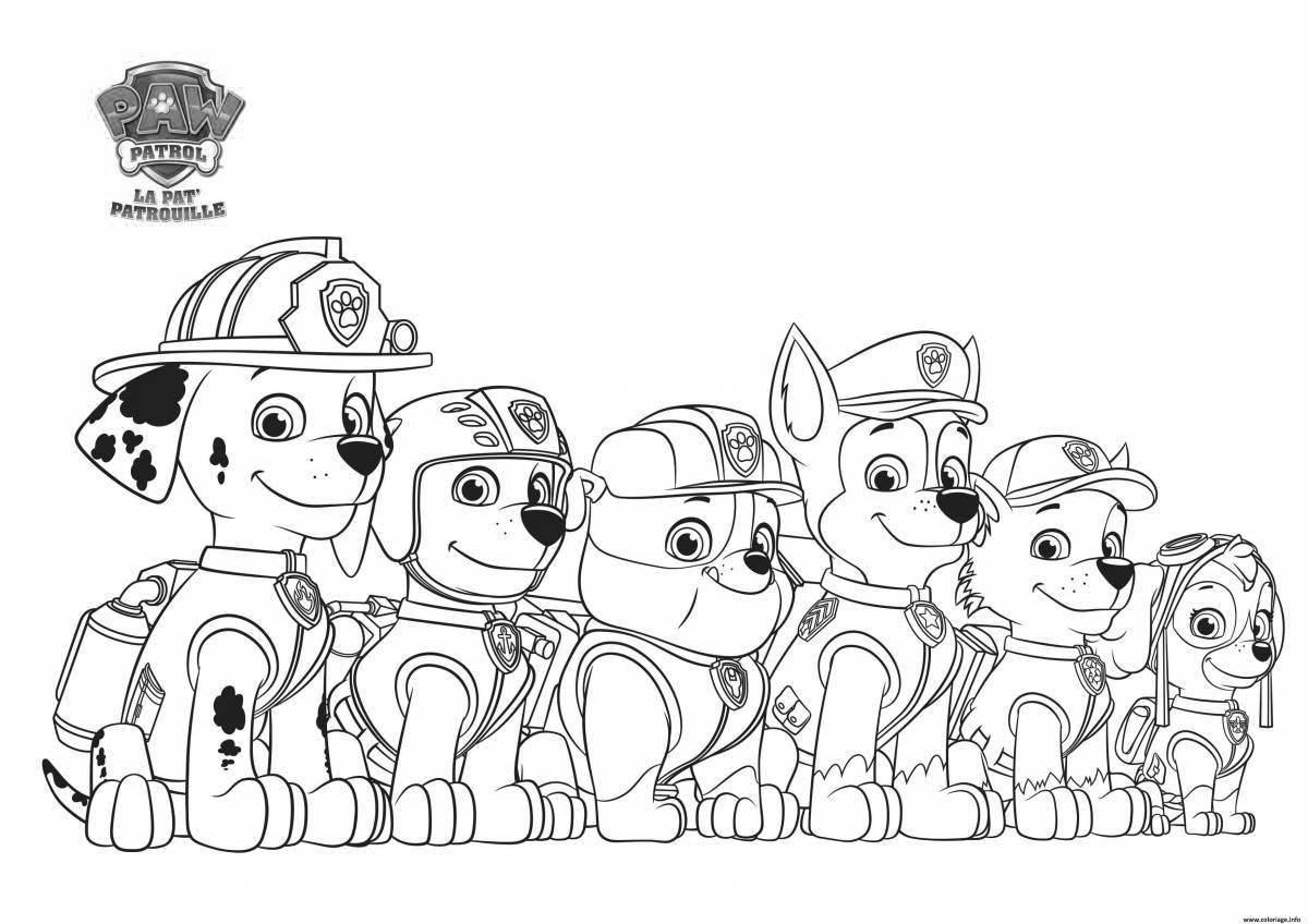 Coloring page cheerful patrol