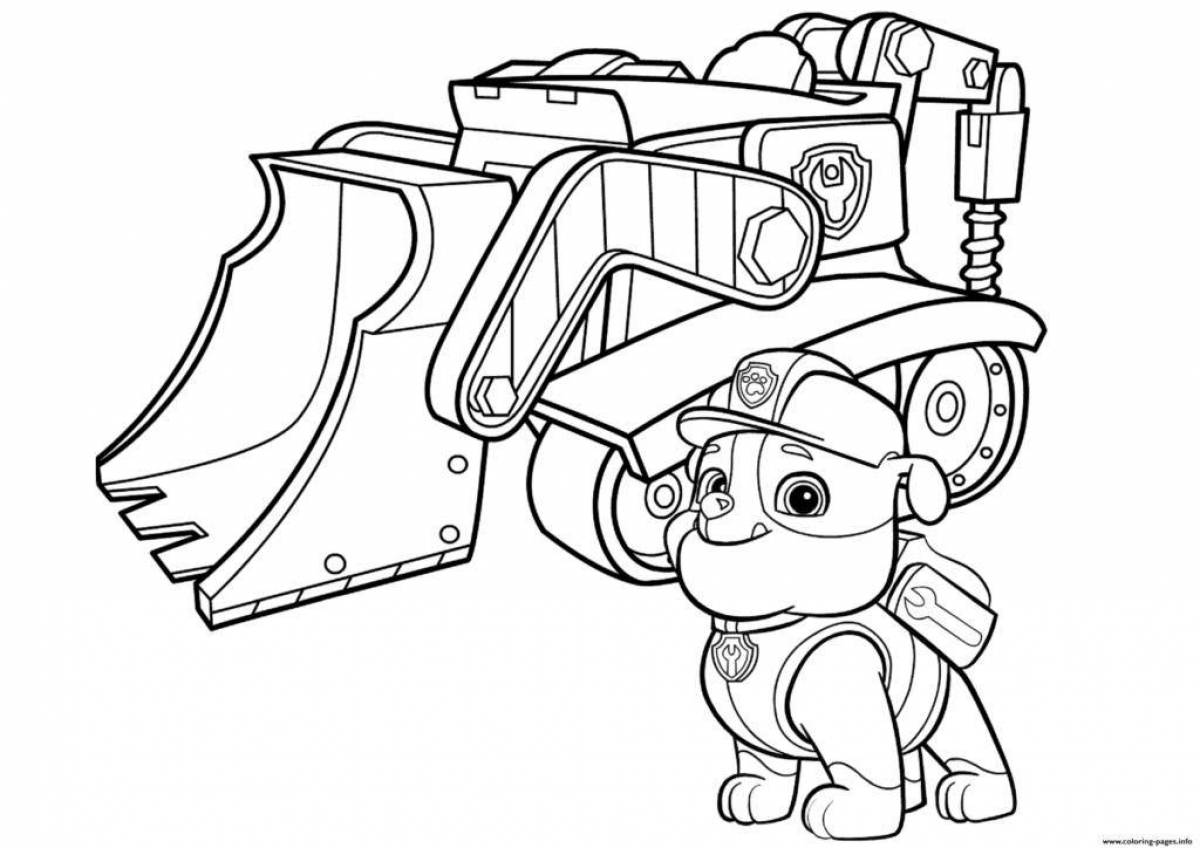 Animated patrol coloring page